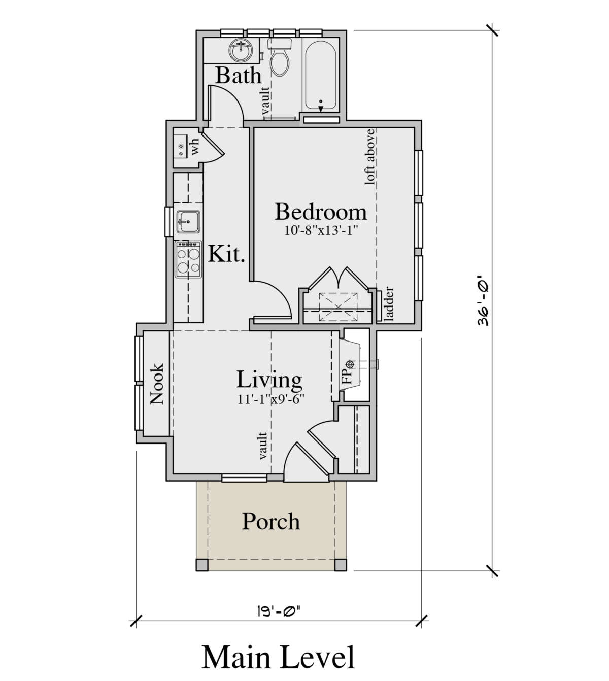 Cabin Plan 692 Square Feet 1 Bedroom 1 Bathroom