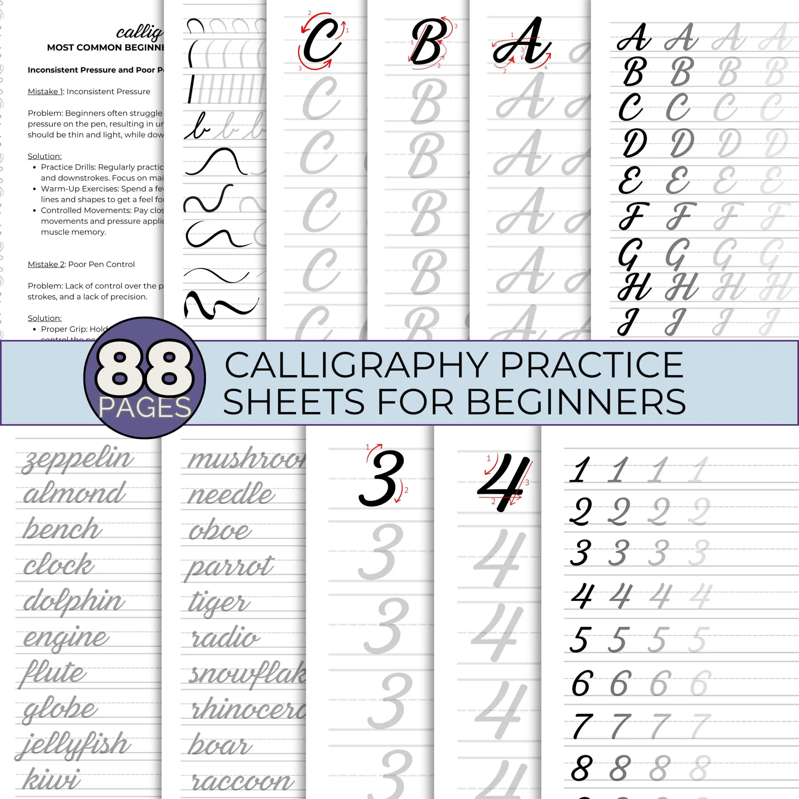 Calligraphy Practice Sheets Printable Calligraphy Practice Sheets Printable