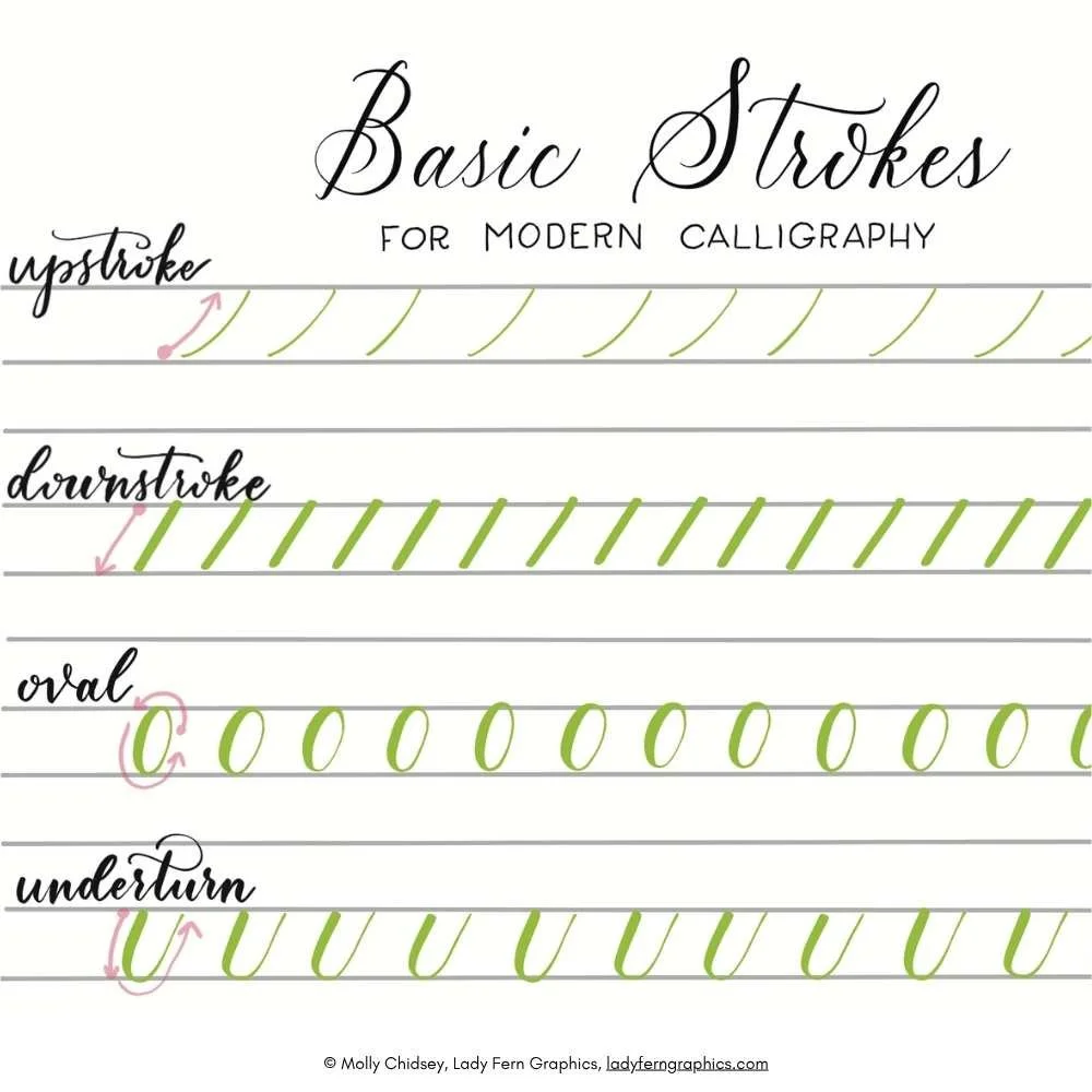 Calligraphy Shapes Worksheet