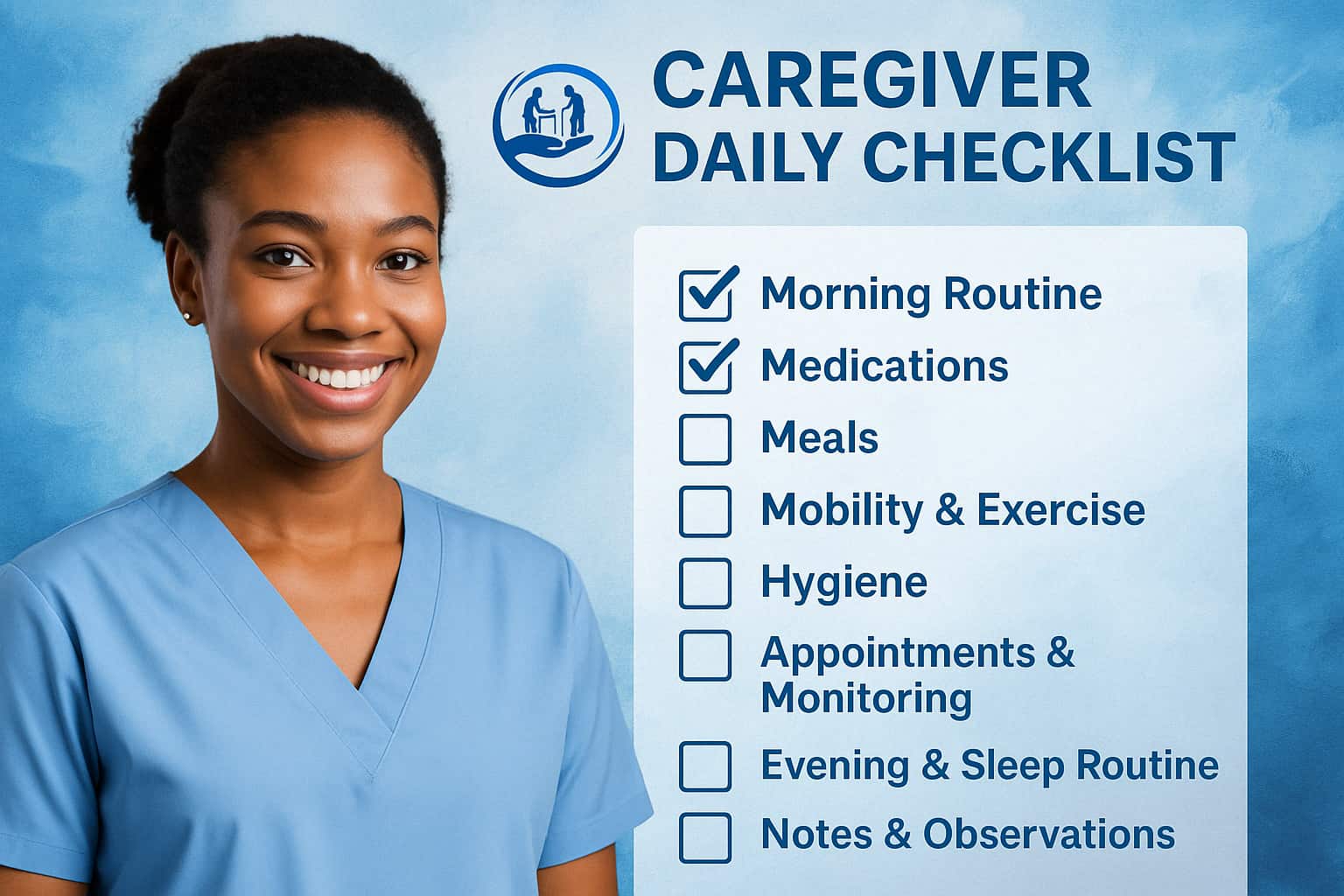 Caregiver Daily Checklist For Elderly