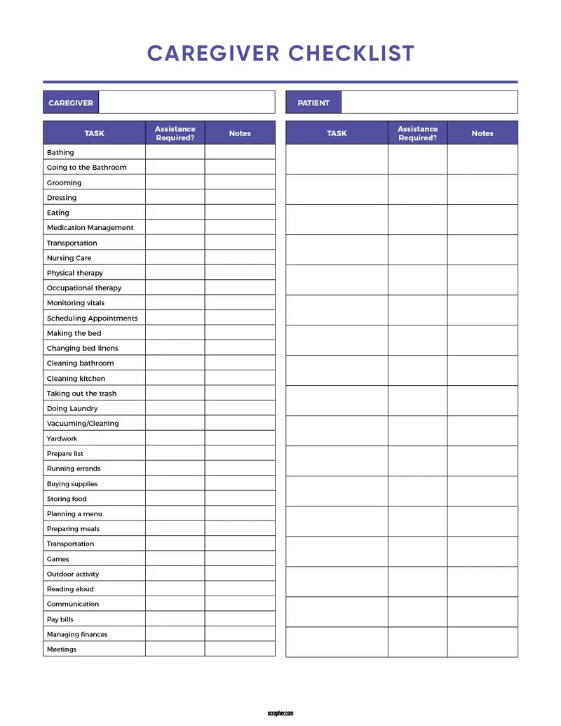 Caregiver Daily Log Sheet V2