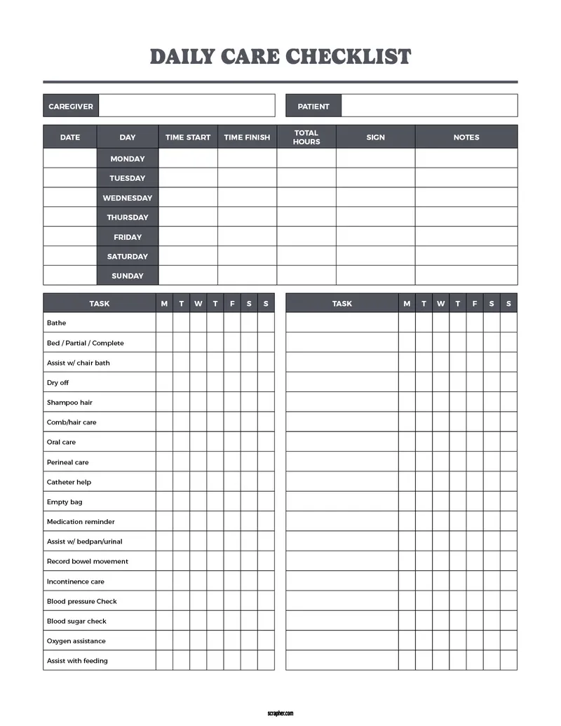 Caregiver Daily Log Sheet V2