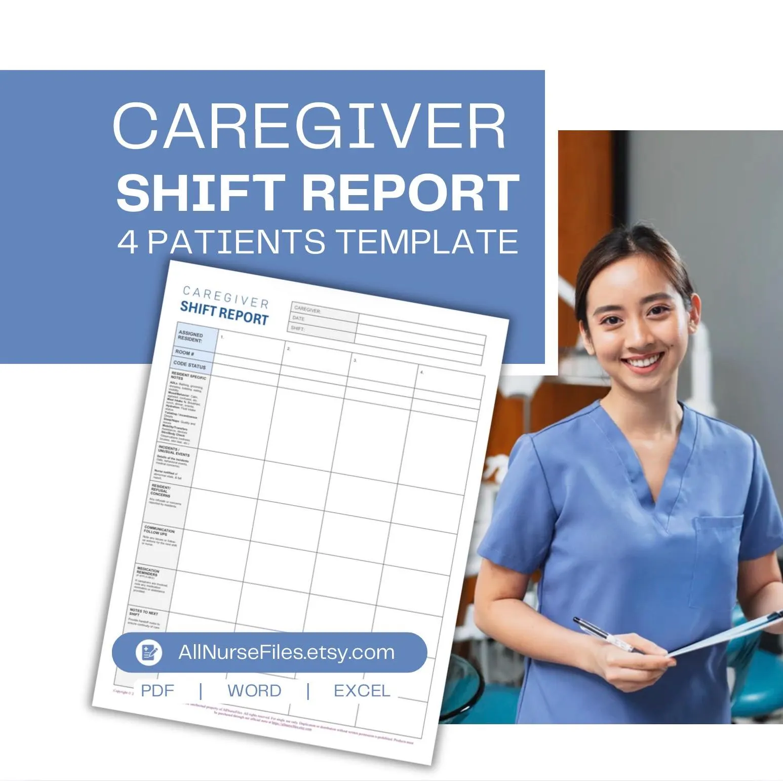 Caregiver Shift Report 4 Patient