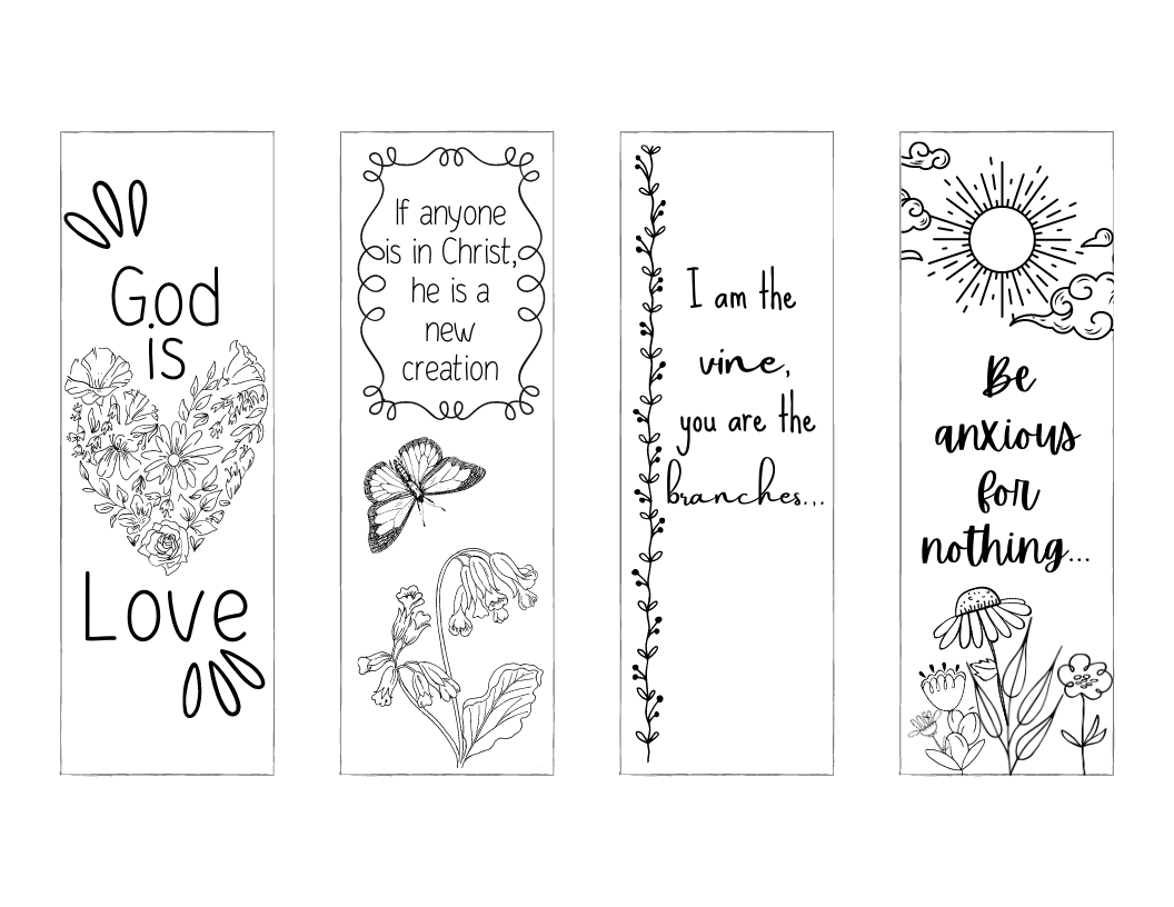 Christian Bookmarks Printable Color