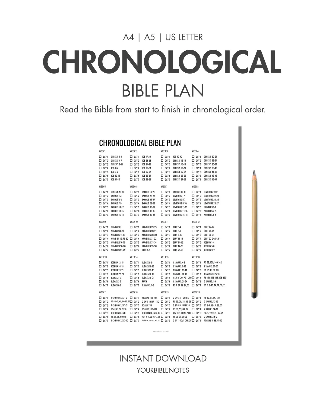 Chronological Bible Plan 2026 Bible