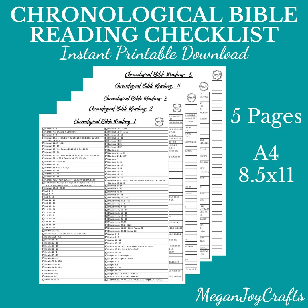 Chronological Bible Reading Checklist