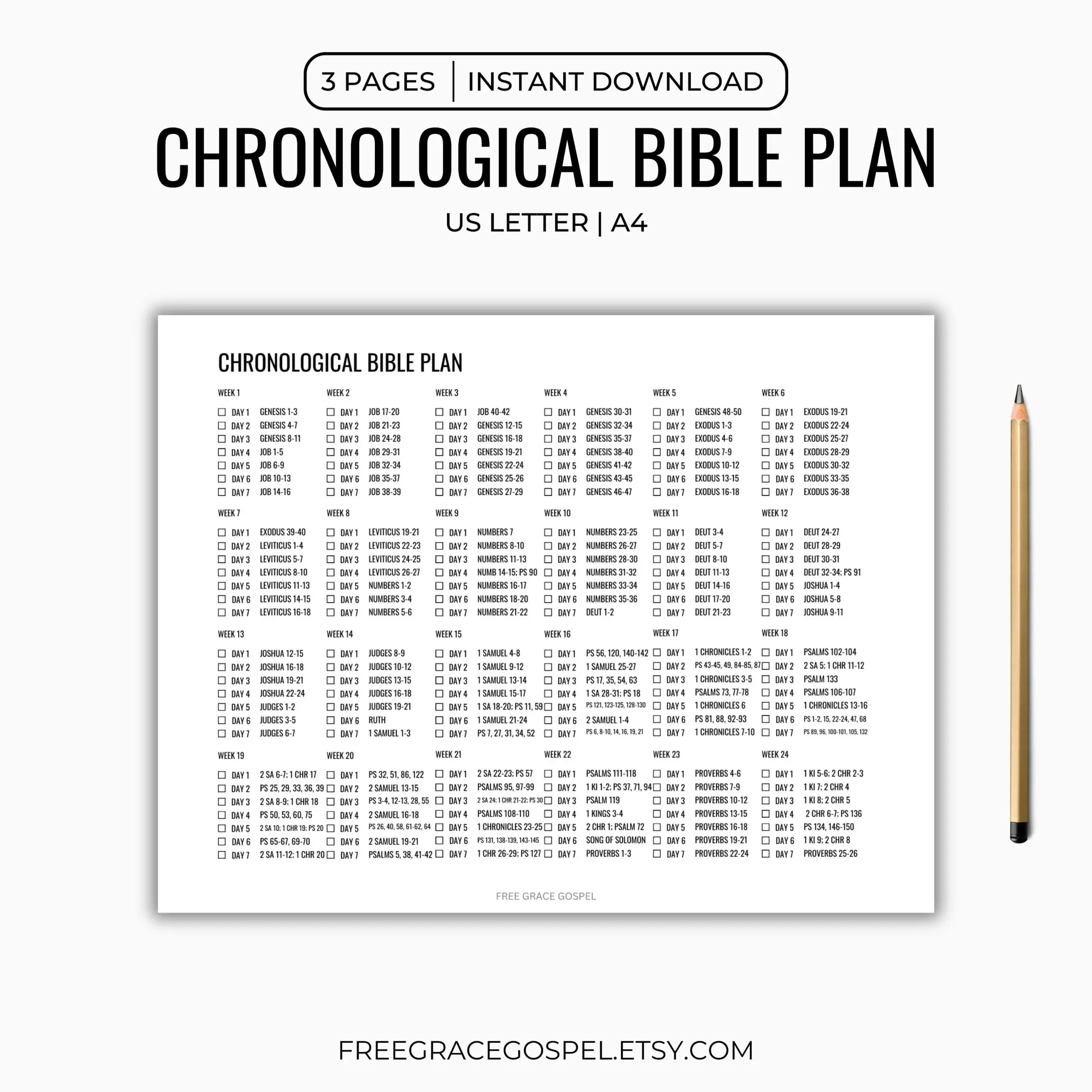 Chronological Bible Reading Plan One Year