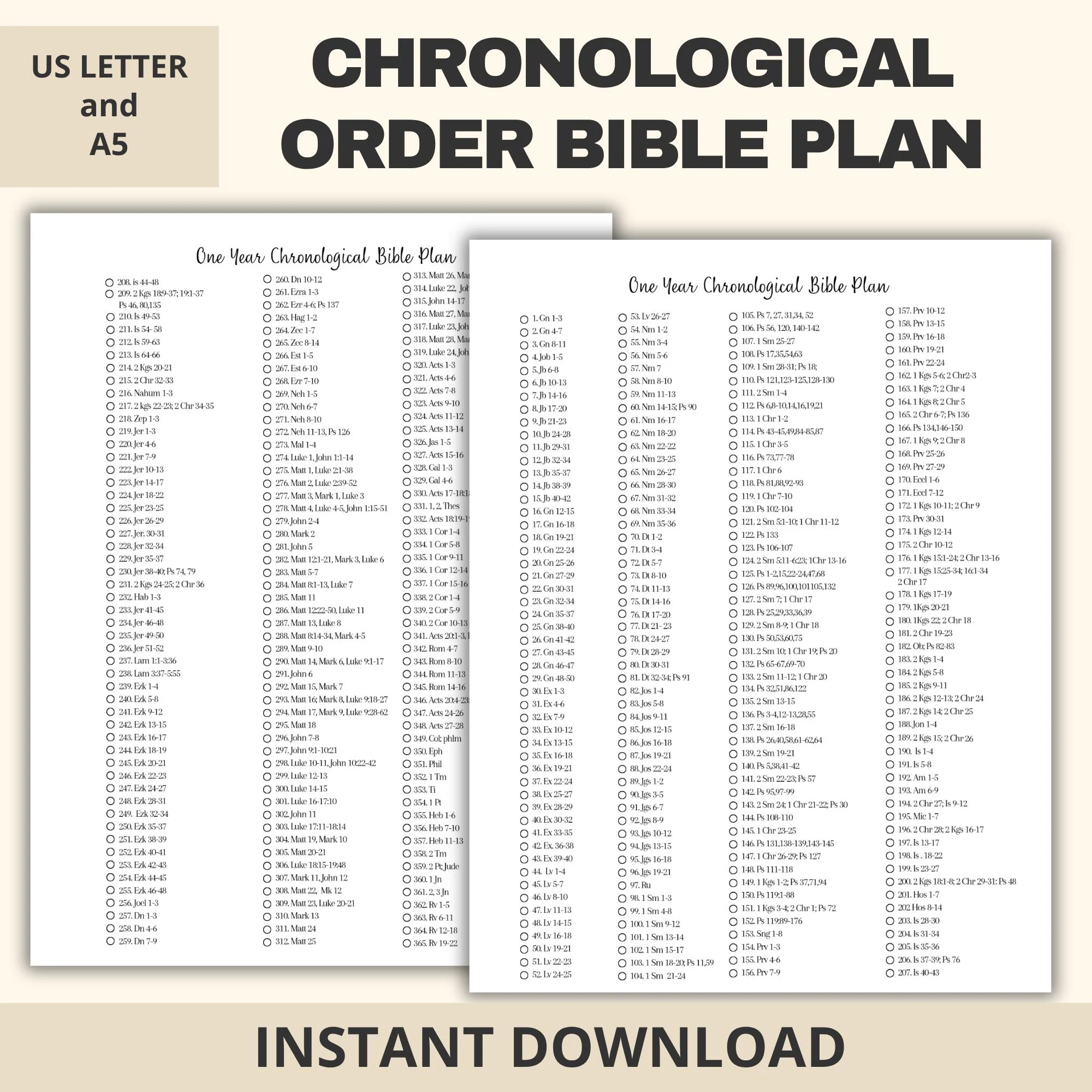 Chronological Bible Reading Plan