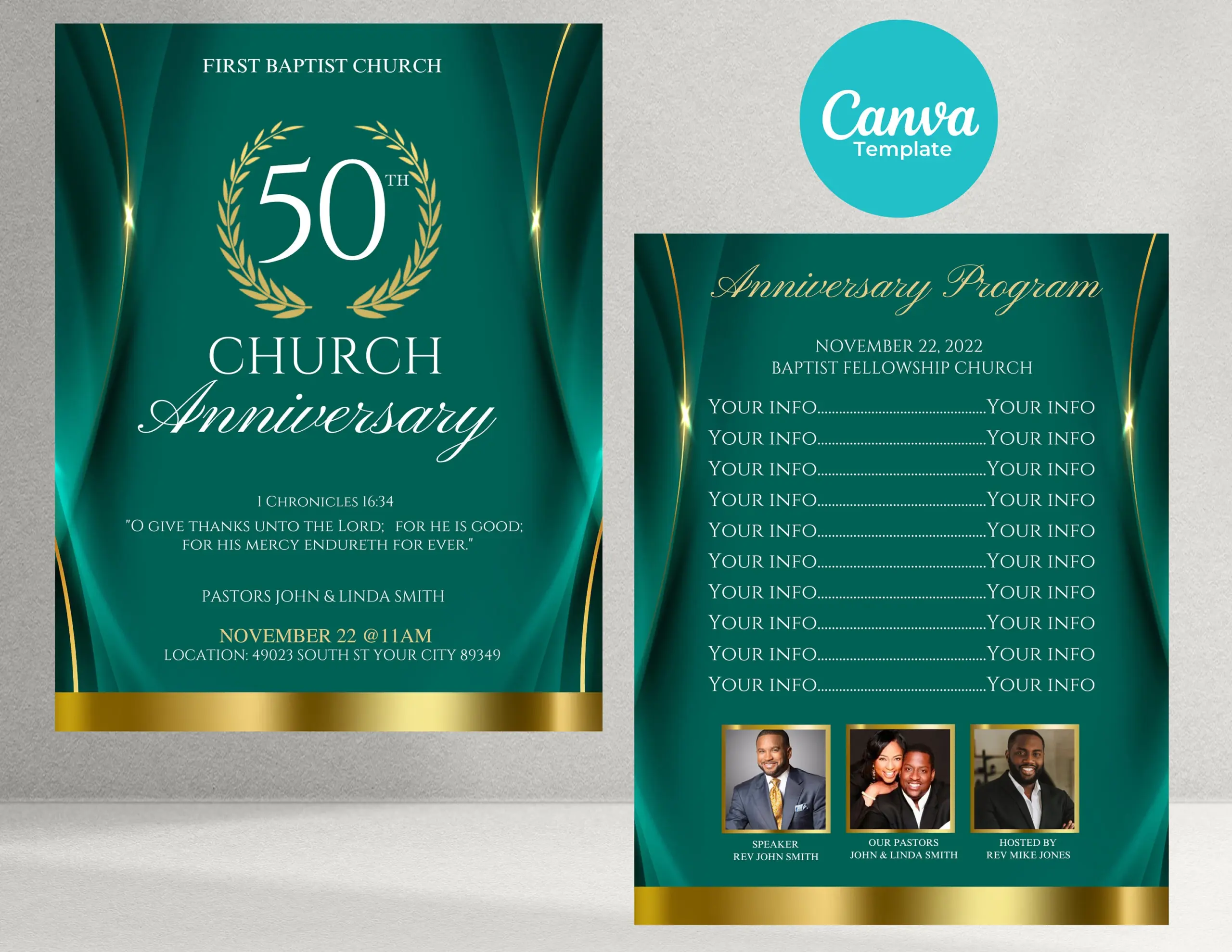 Church Anniversary Program Double Sided Church Anniversary Program Double Sided