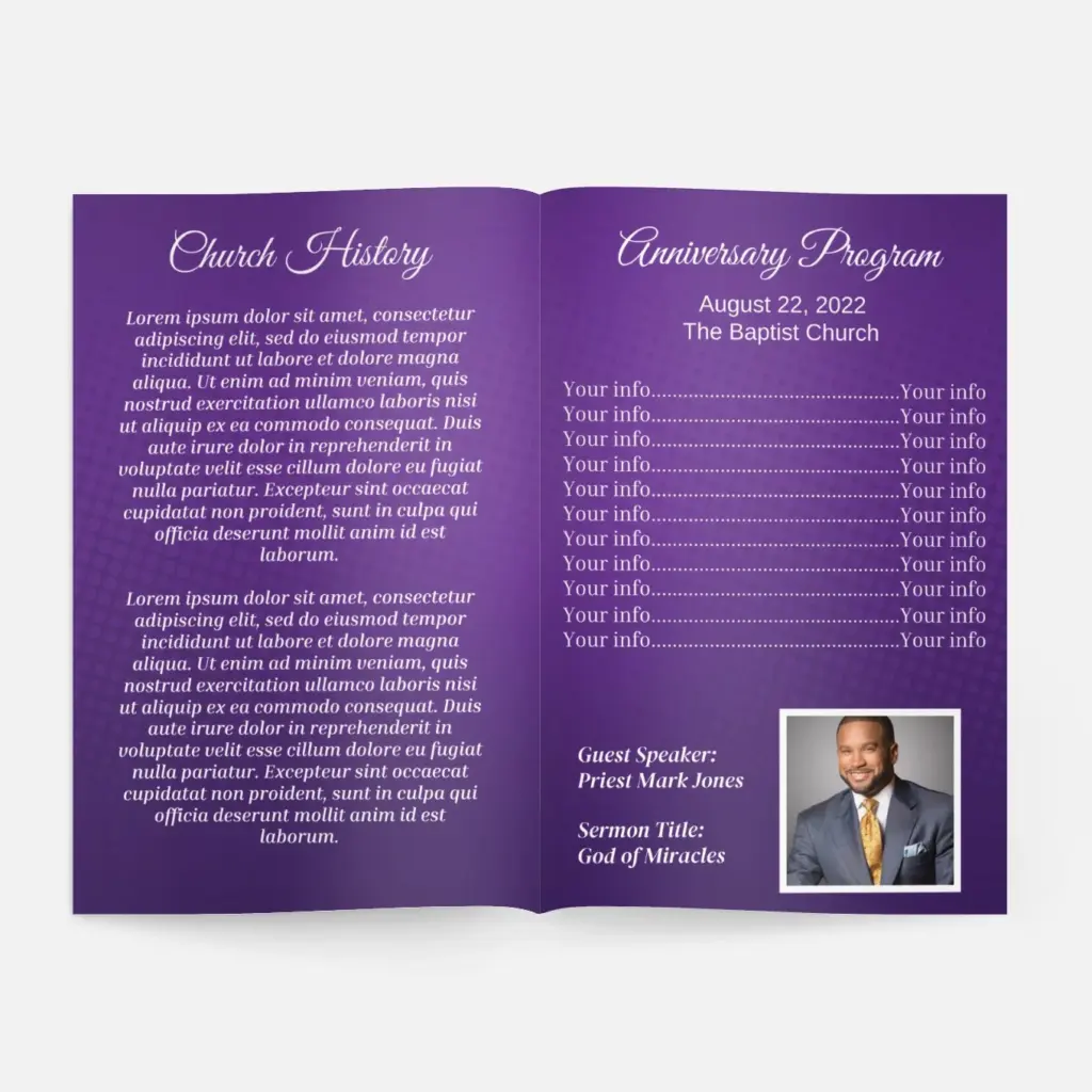 Church Anniversary Program Template