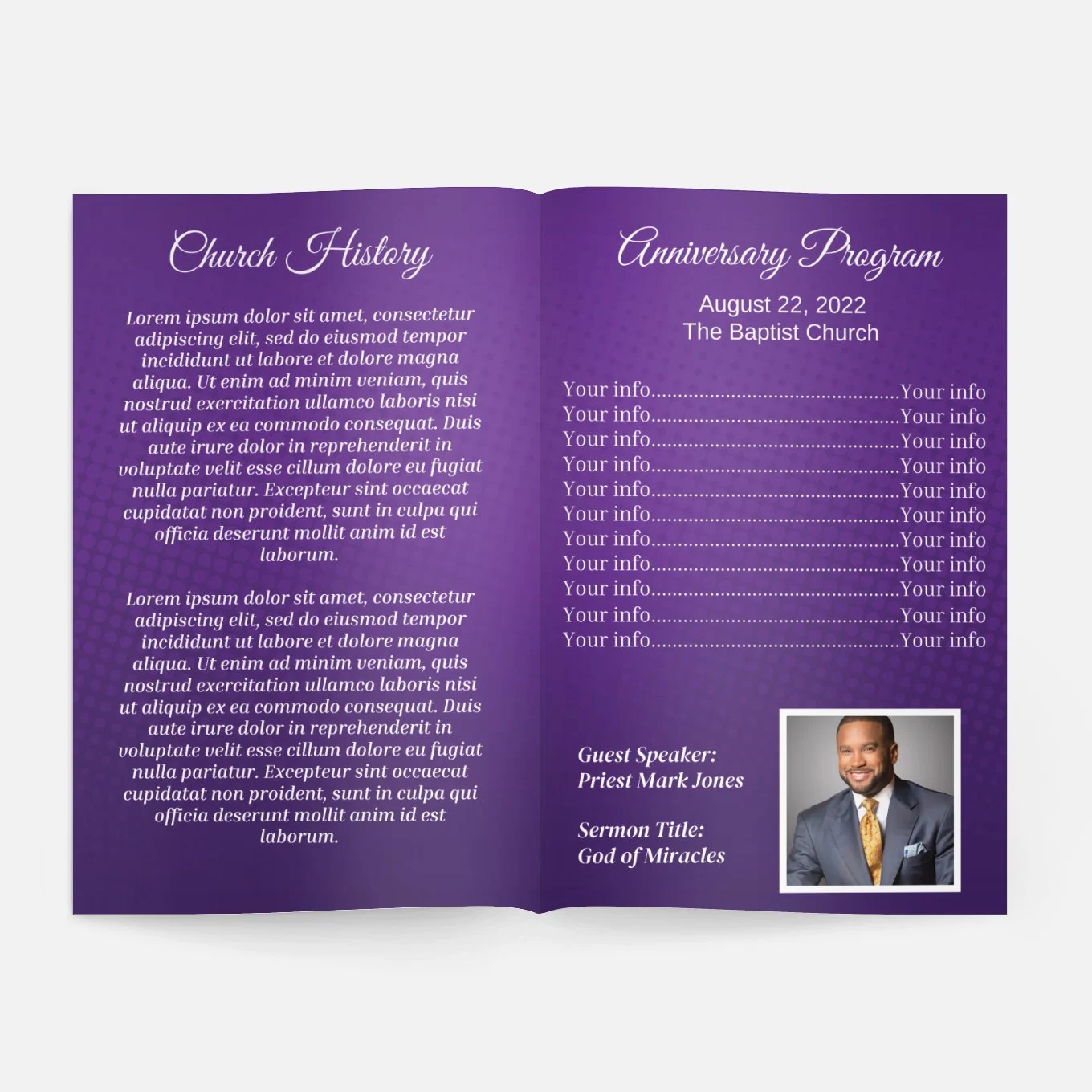 Church Anniversary Program Template