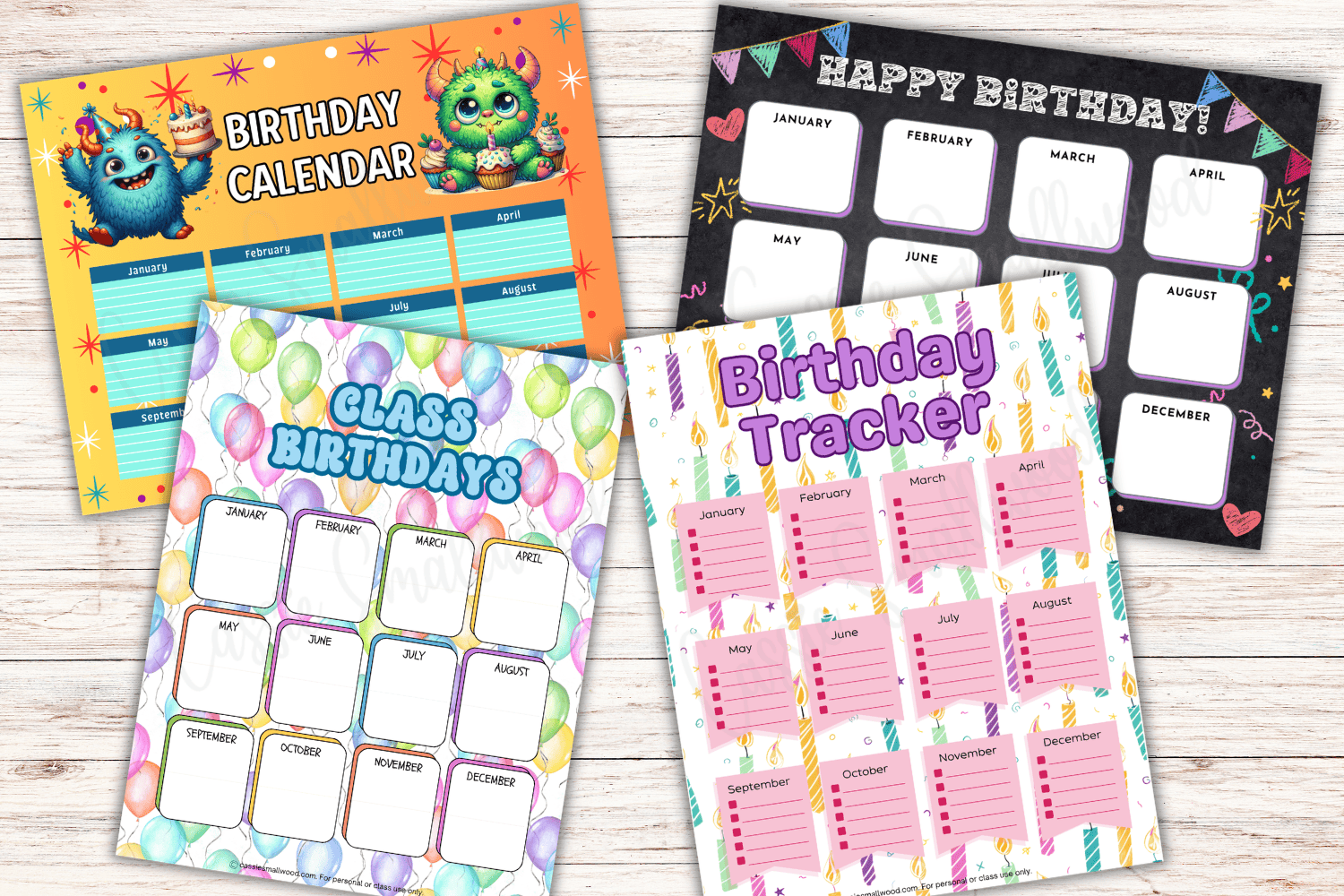 Classroom Birthday Charts