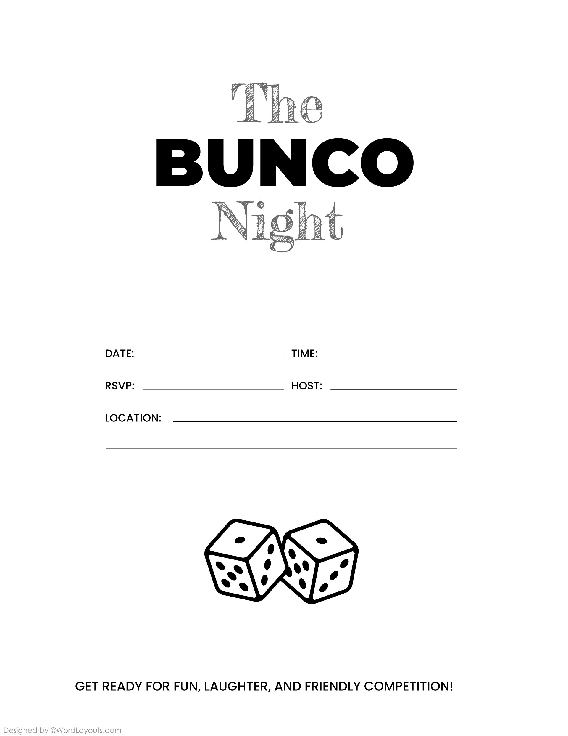 Clean Slate Bunco Bundle Template