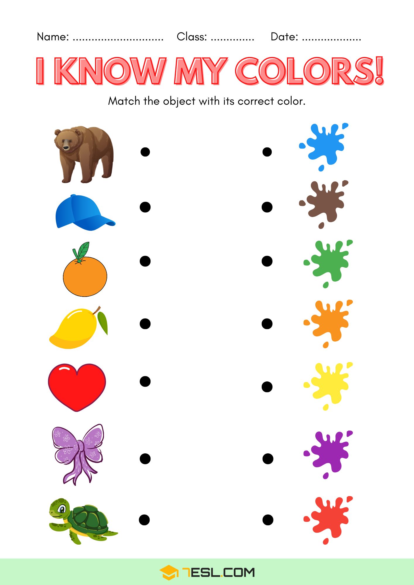 Colors Worksheets