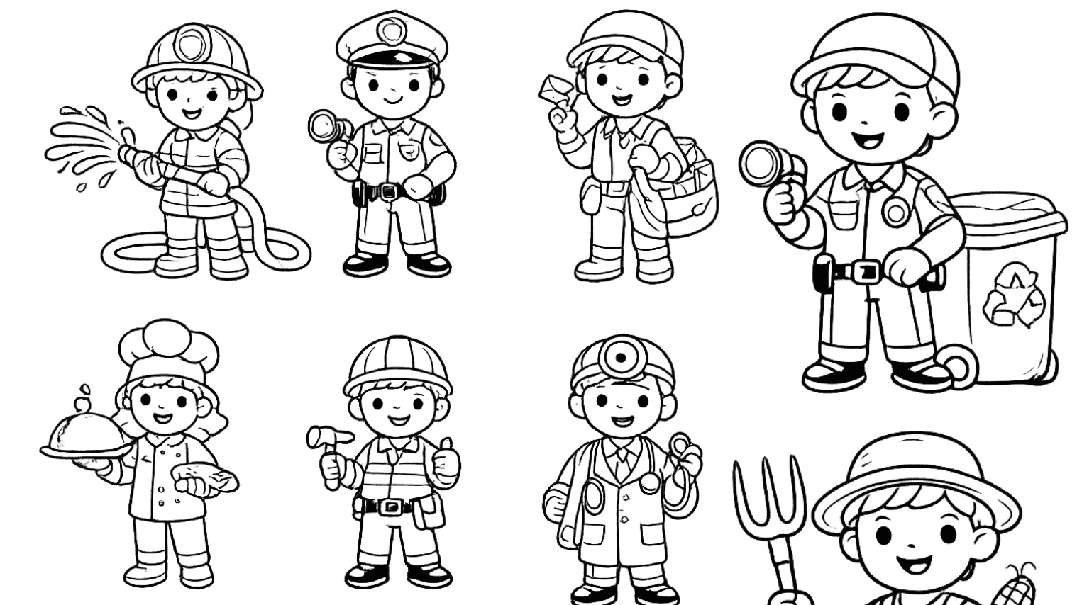 Community Helper Coloring Pages