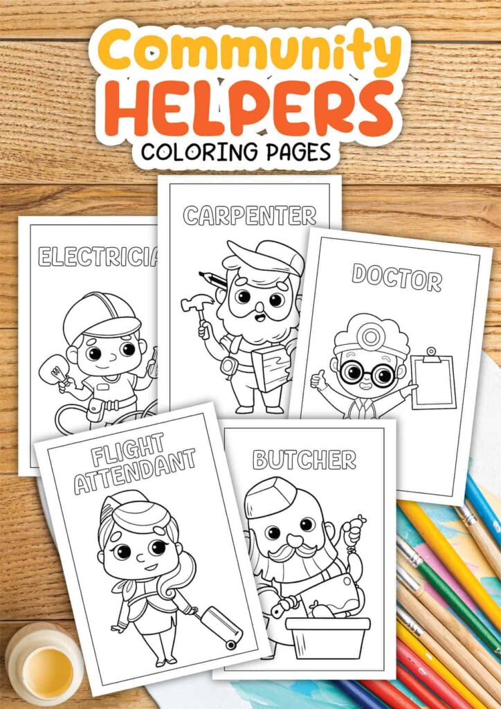 Community Helpers Coloring Pages