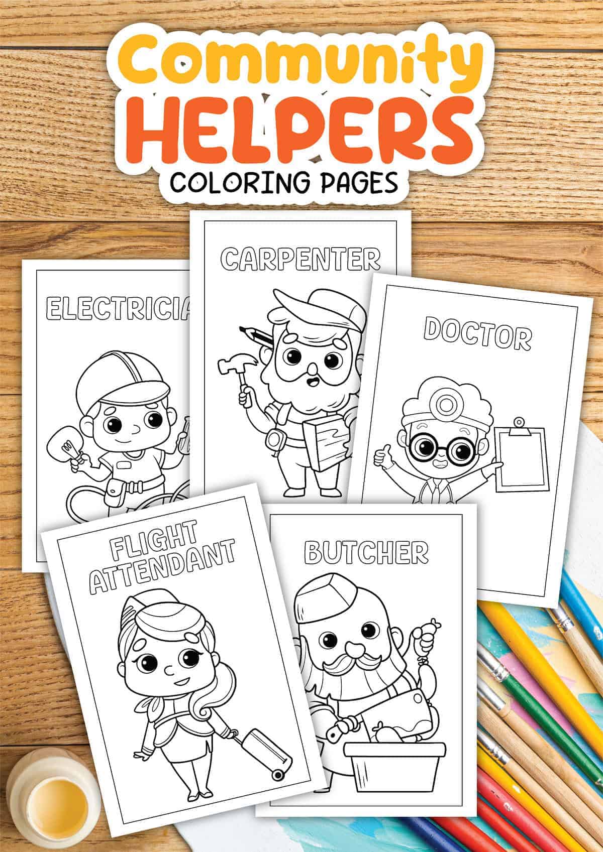 Community Helpers Coloring Pages