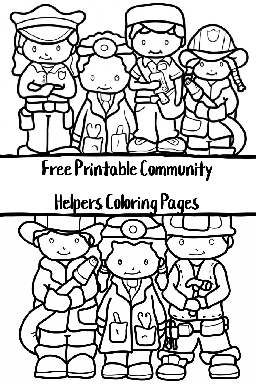 Community Helpers Coloring Pages