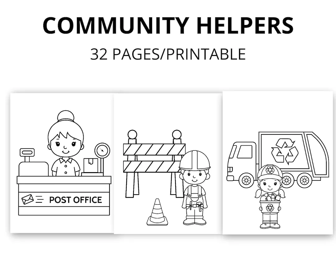Community Helpers Coloring Pages