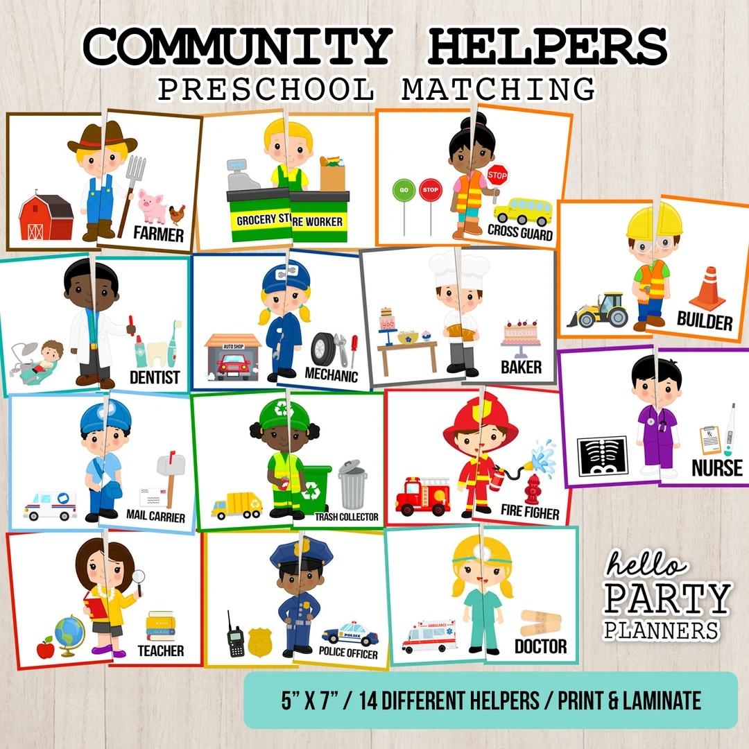 Community Helpers Matching Game Community Helpers Matching Game