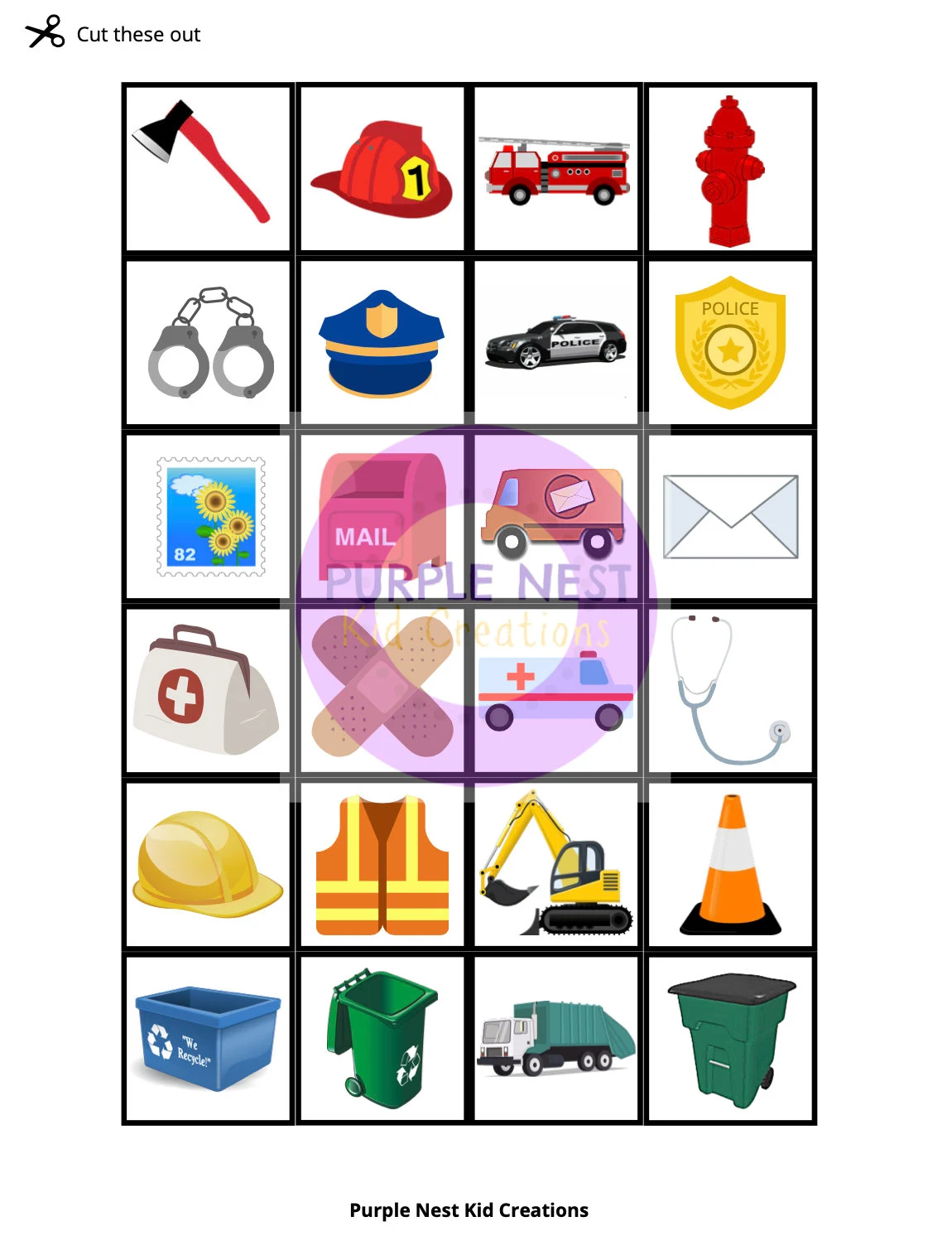 Community Helpers Sort Preschool