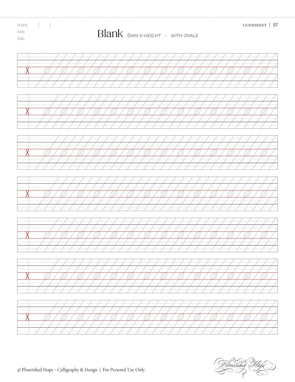 Confident Copperplate Practice Pad Lowercase Digital
