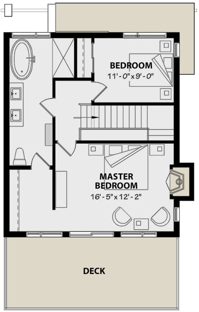 Contemporary Plan 1344 Square Feet 2 Bedrooms 1 5 Bathrooms