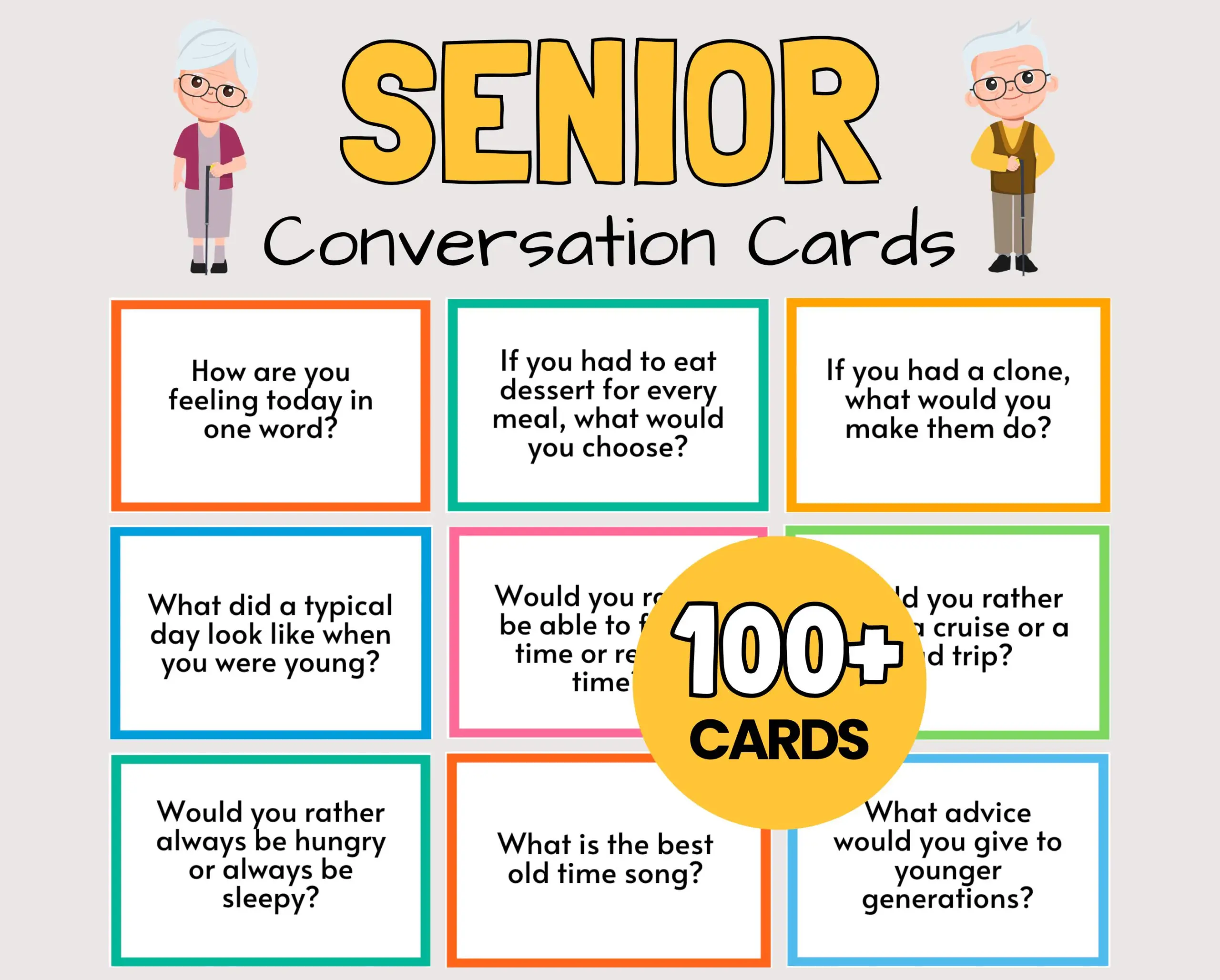 Conversation Starter Senior Game Fun Ice