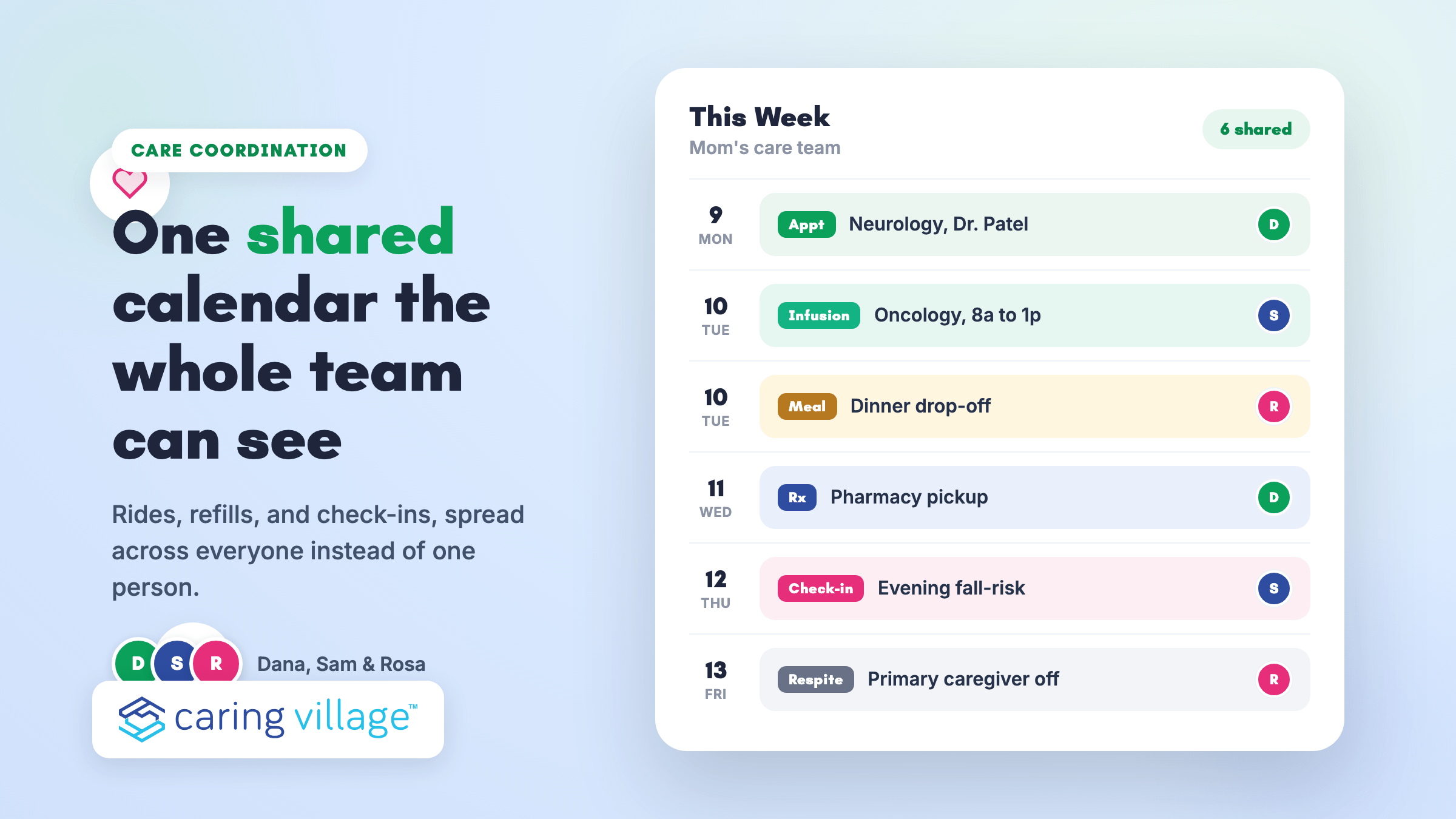 Coordinated Caregiver Calendars