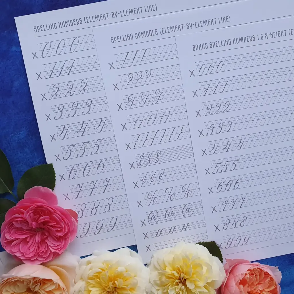 Copperplate Calligraphy Style 2 0 Numbers And Symbols Pdf