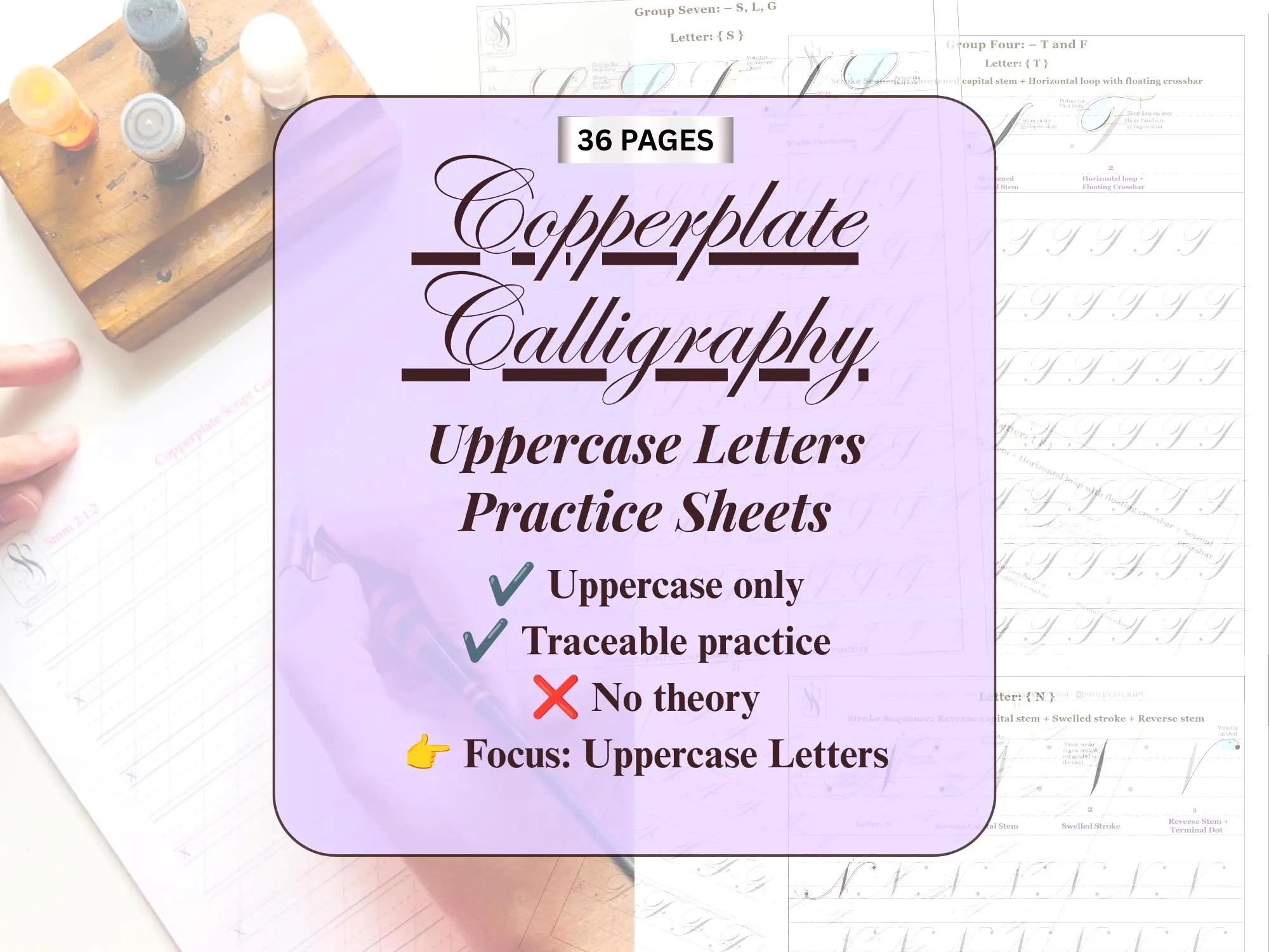Copperplate Calligraphy Uppercase