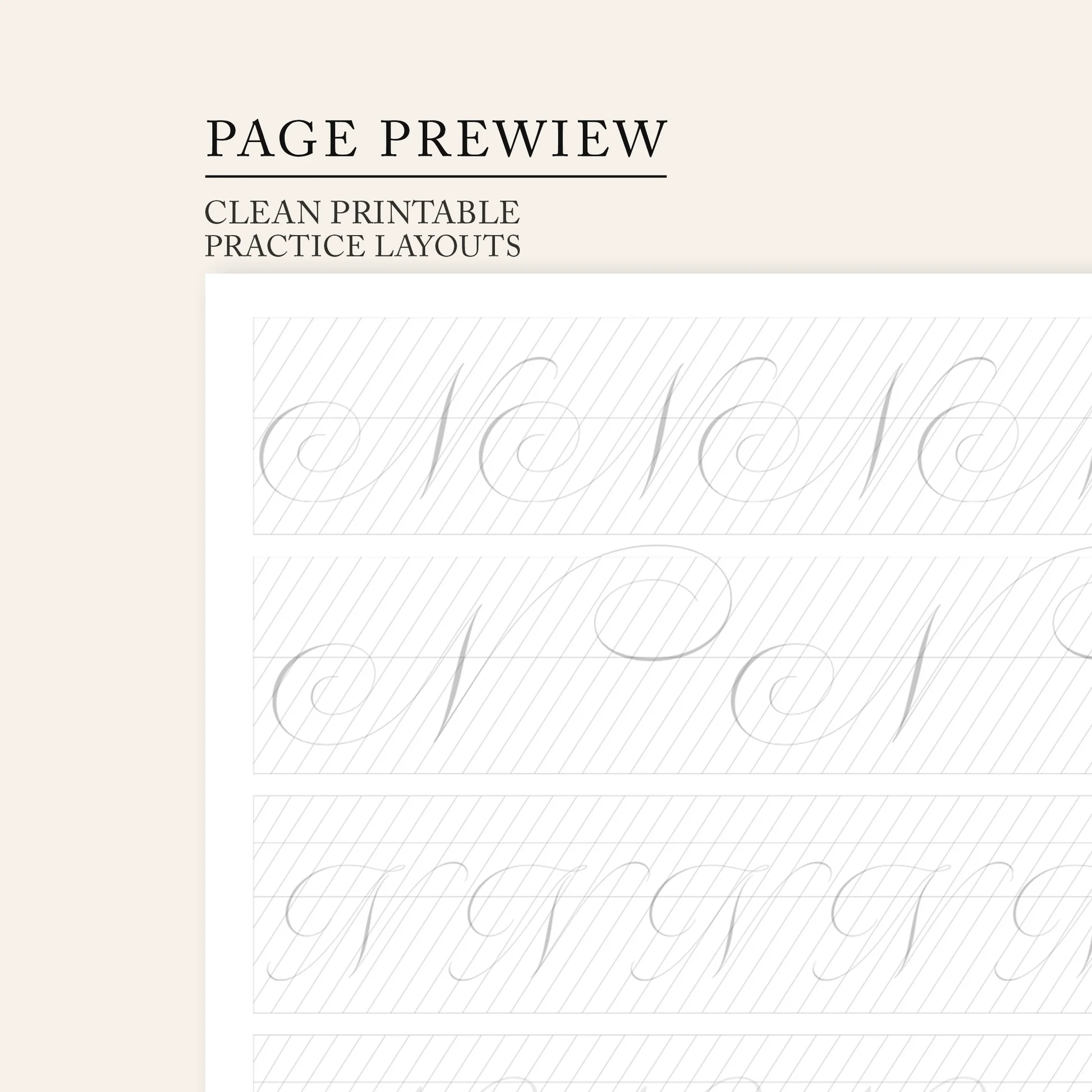 Copperplate Uppercase Practice Workbook