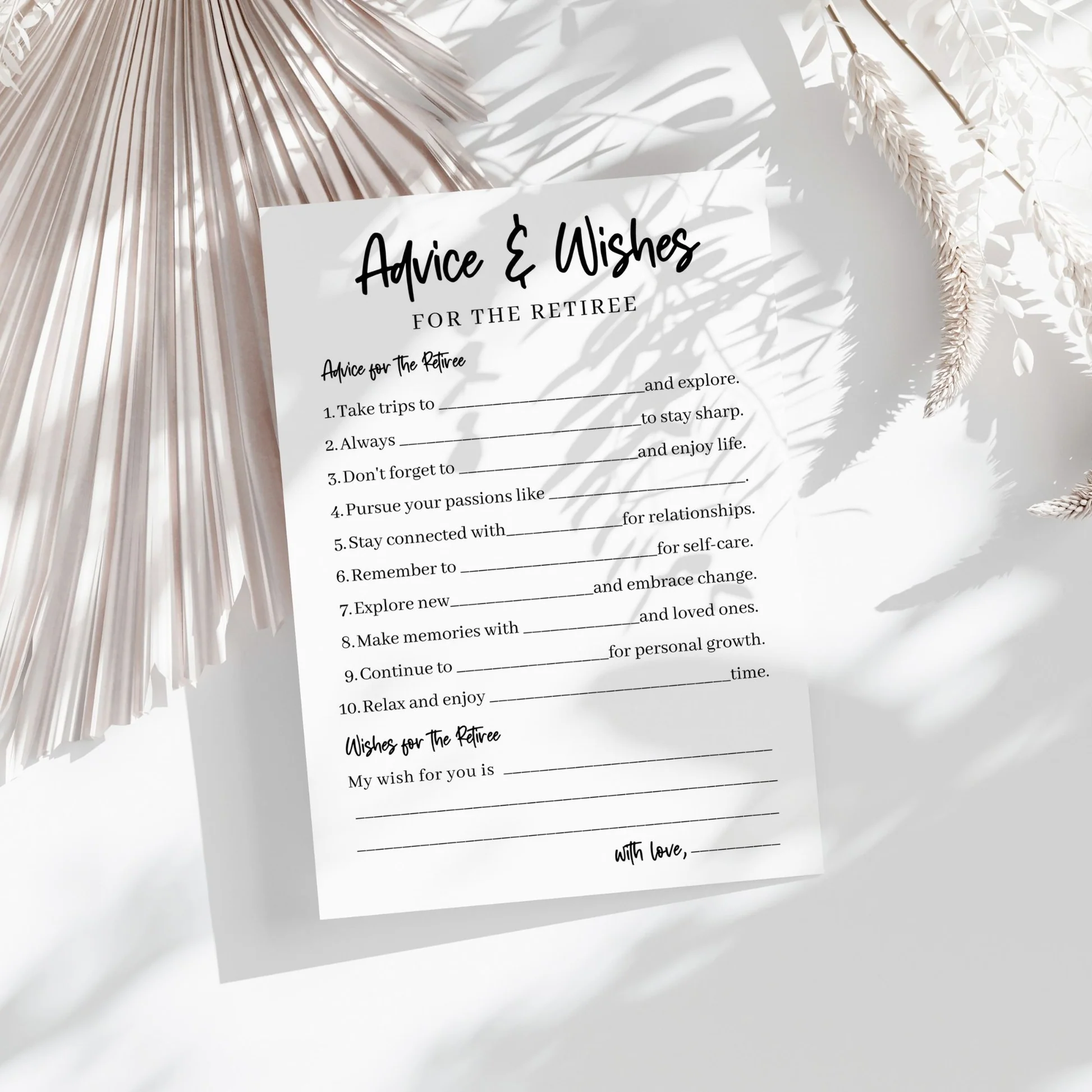 Copy Of Retirement Advice And Wishes Printable Cards 1