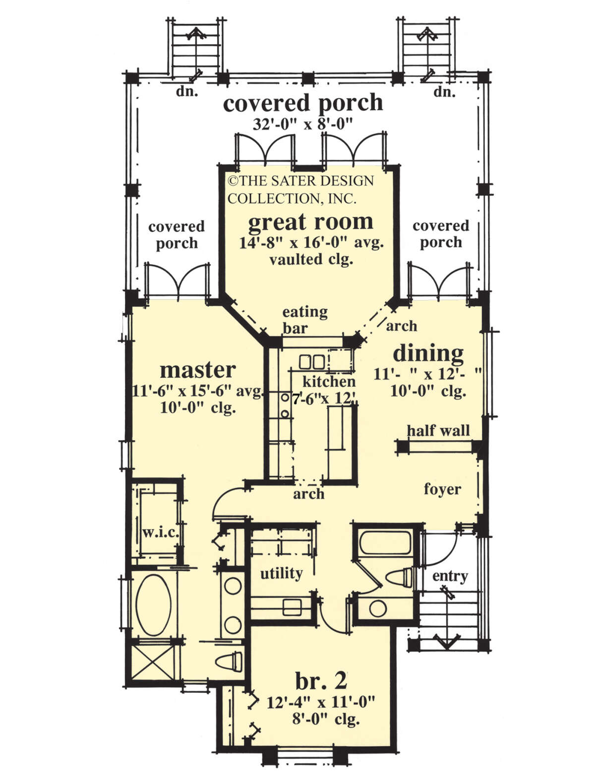 Cottage Plan 1288 Square Feet 2 Bedrooms 2 Bathrooms