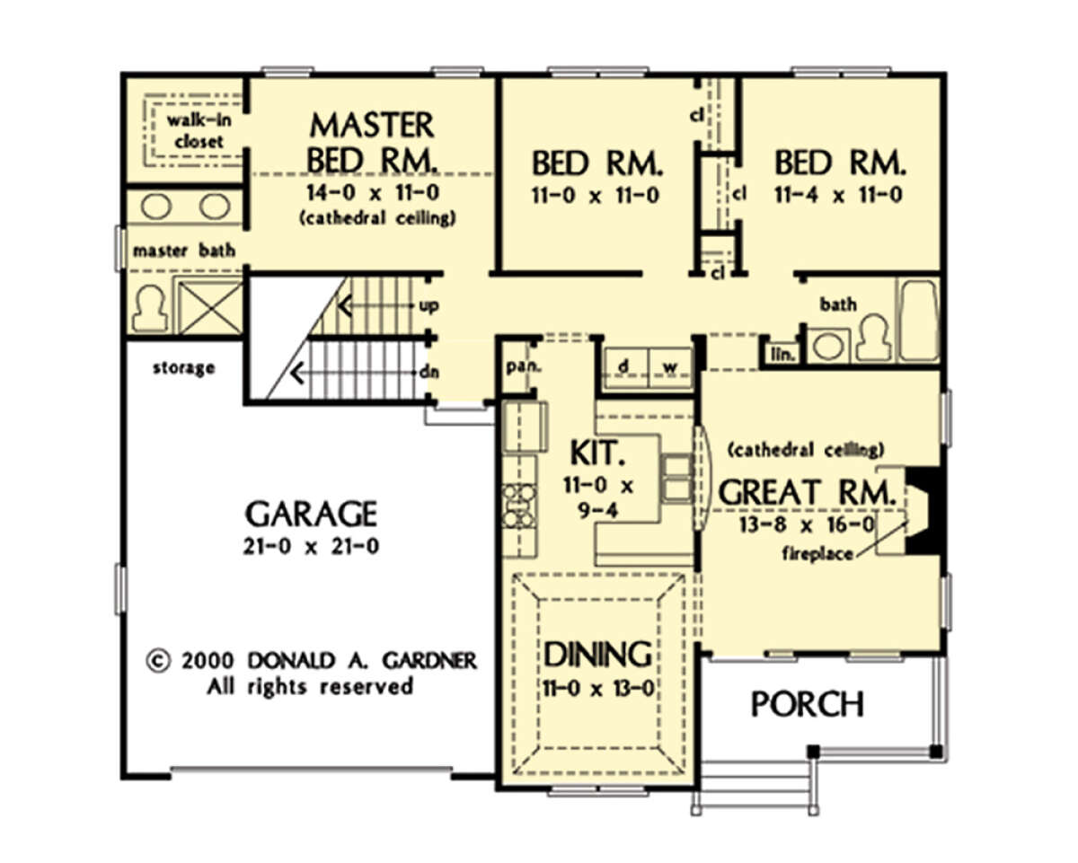 Country Plan 1228 Square Feet 3 Bedrooms 2 Bathrooms