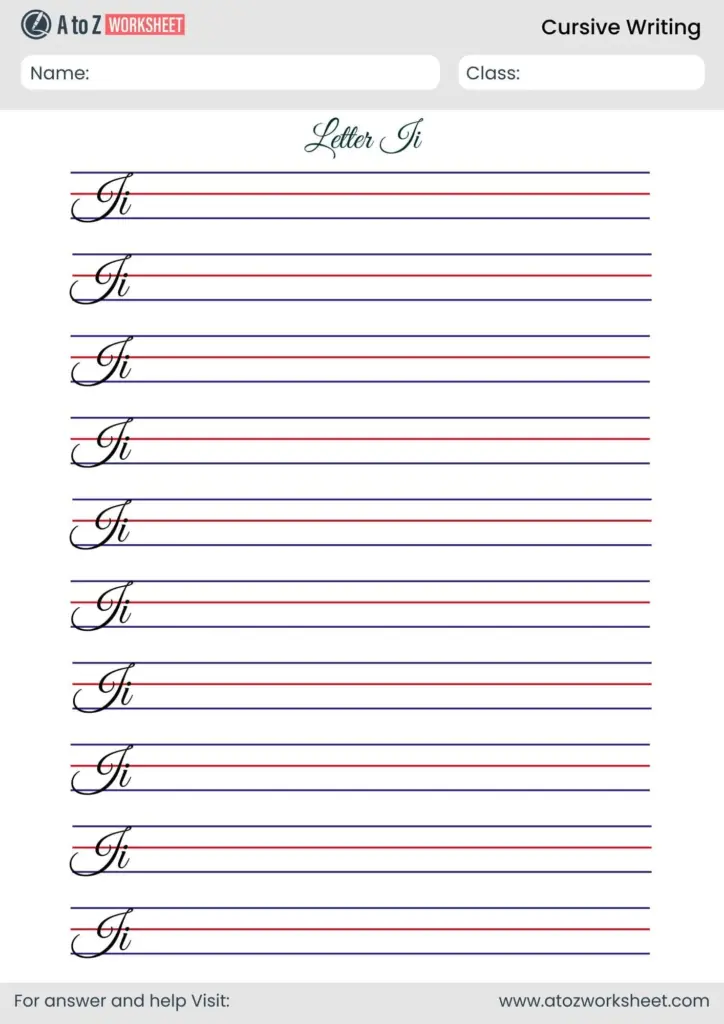 Cursive Writing Worksheets