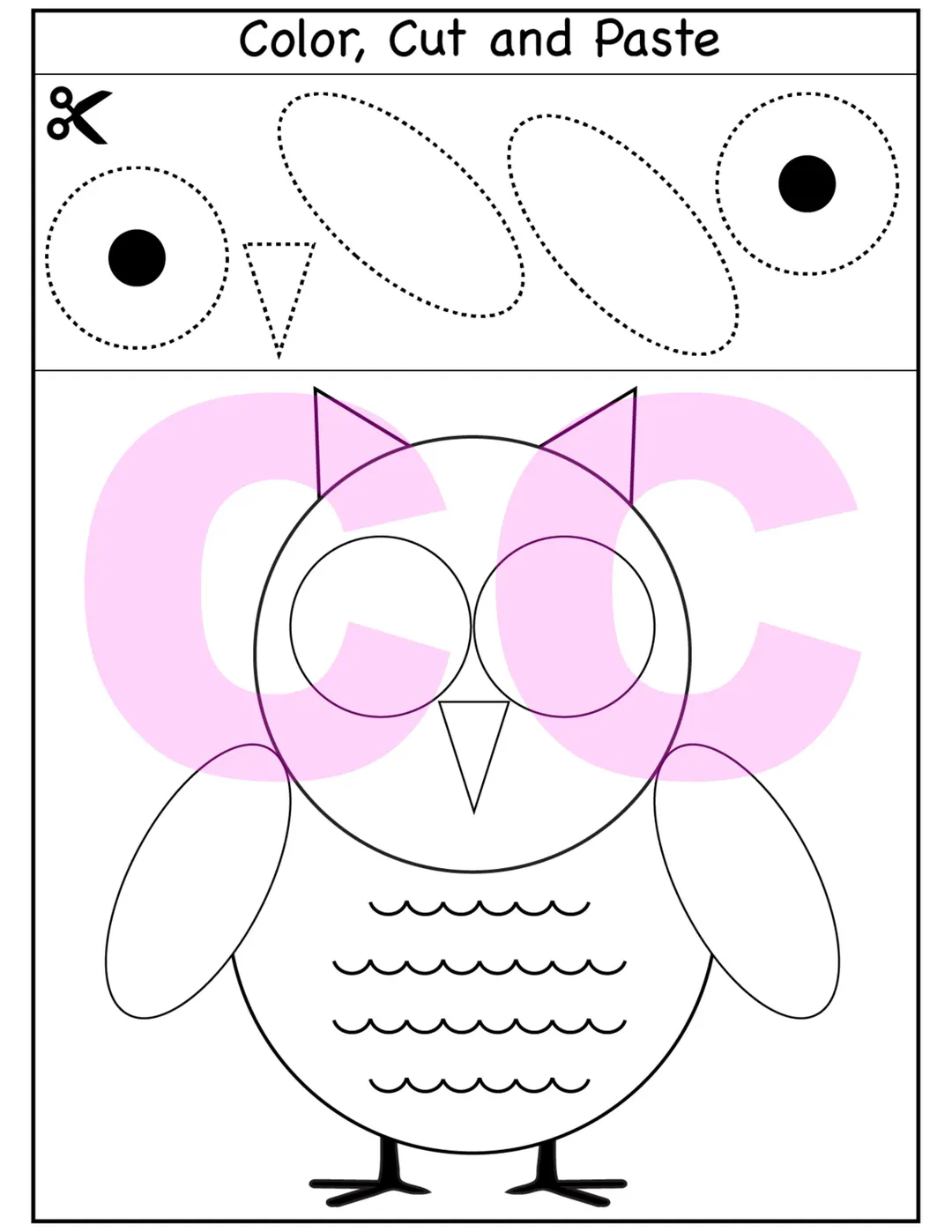Cut And Paste Shapes Worksheet Circle