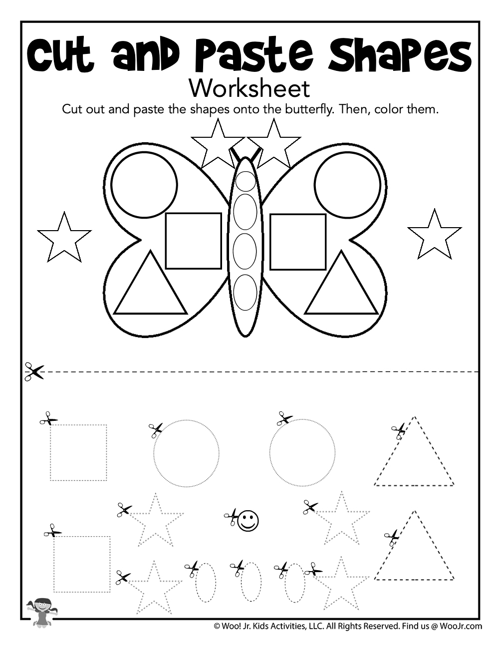 Cut And Paste Shapes Worksheets