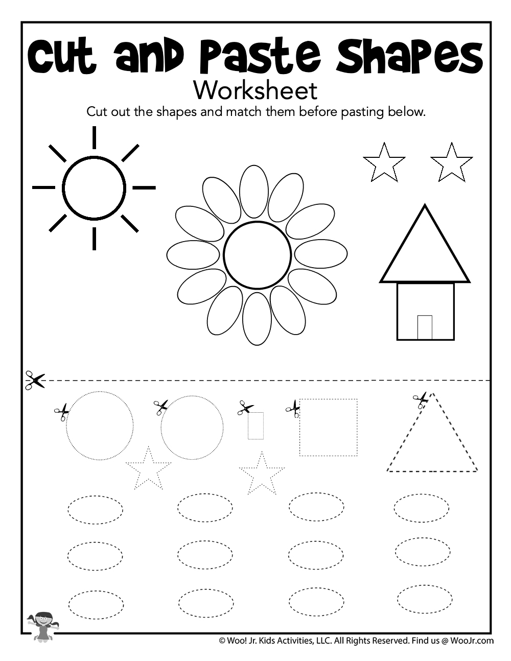 Cut And Paste Shapes Worksheets