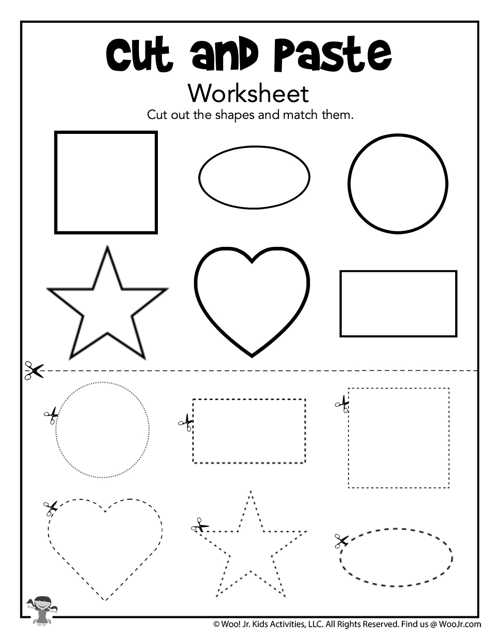 Cut And Paste Shapes Worksheets