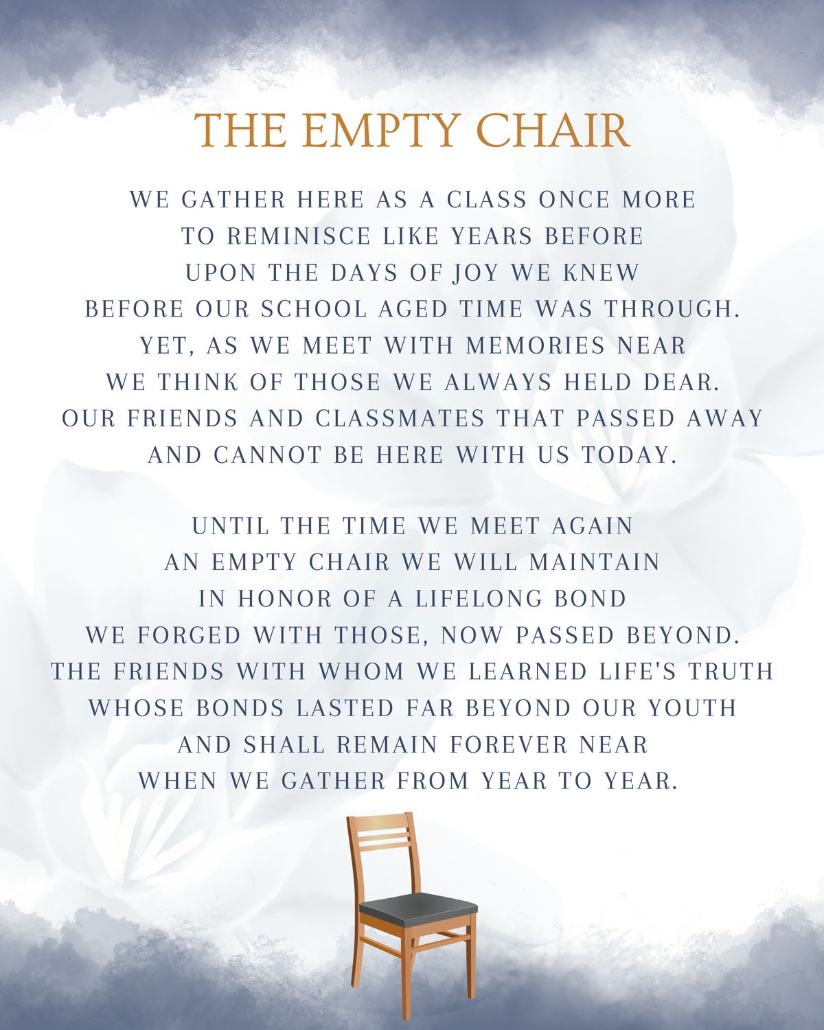Dad Memorial Quote With Empty Chair