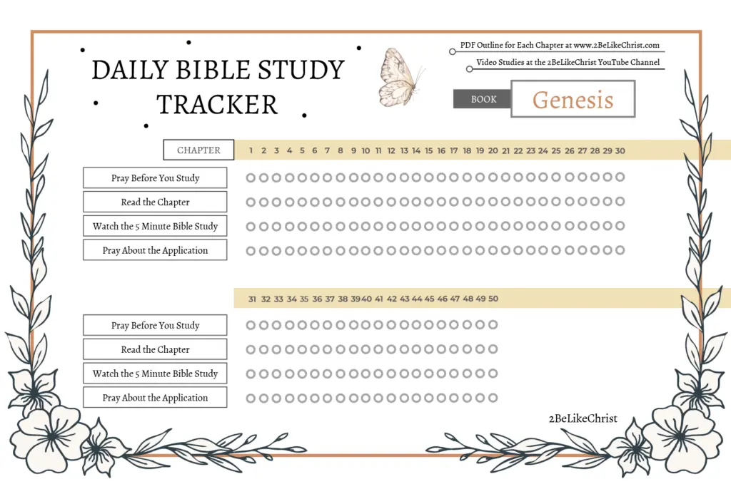 Daily Bible Study Progress Tracker For 2024