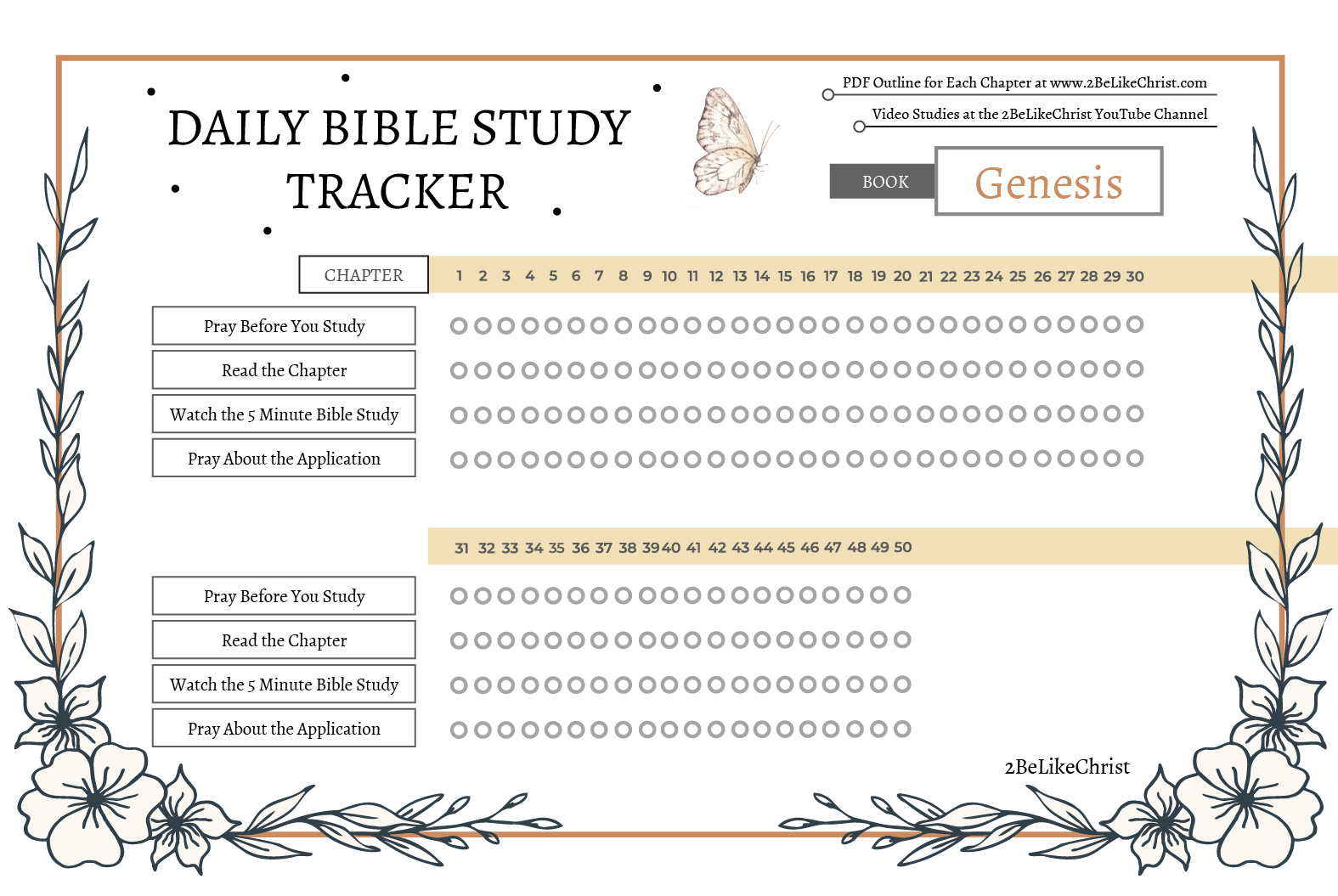 Daily Bible Study Progress Tracker For 2024