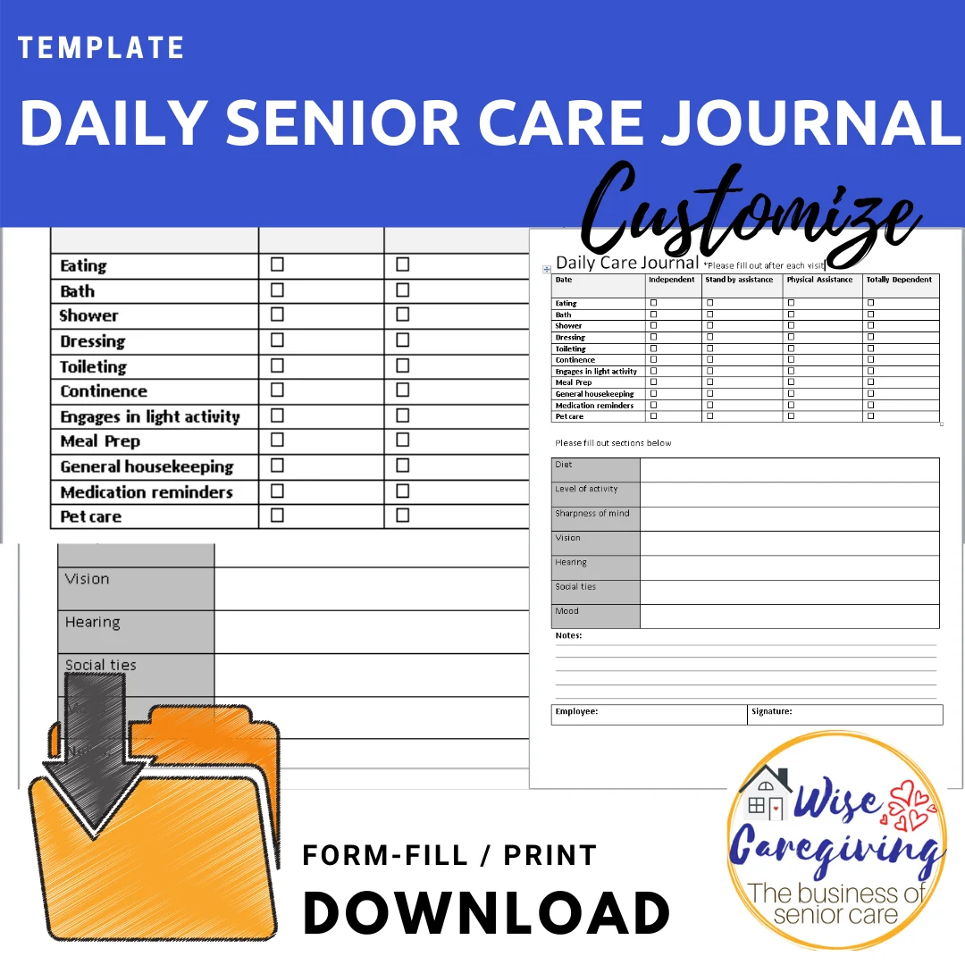 Daily Chronicle For Seniors Printable