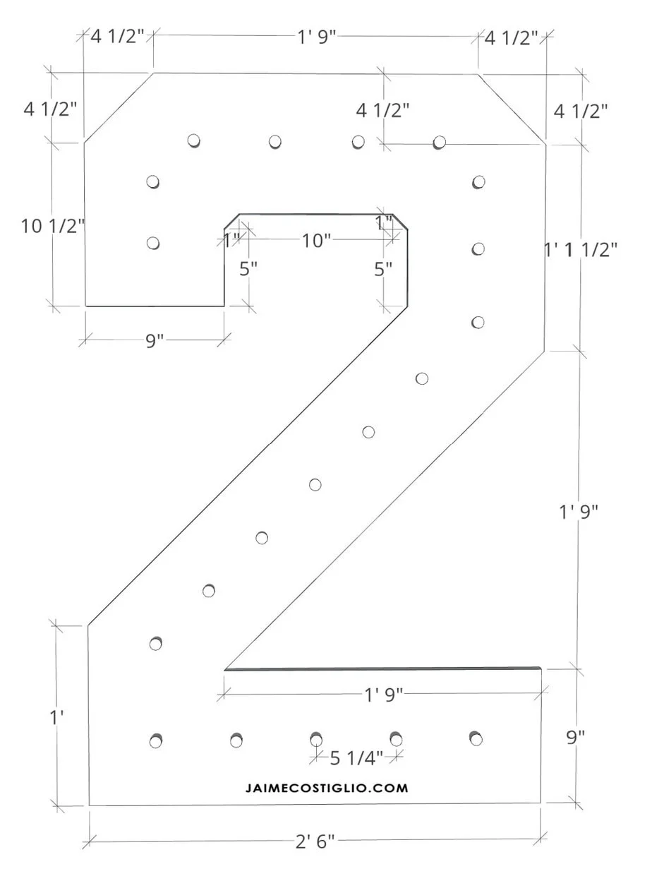 Diy Marquee Numbers
