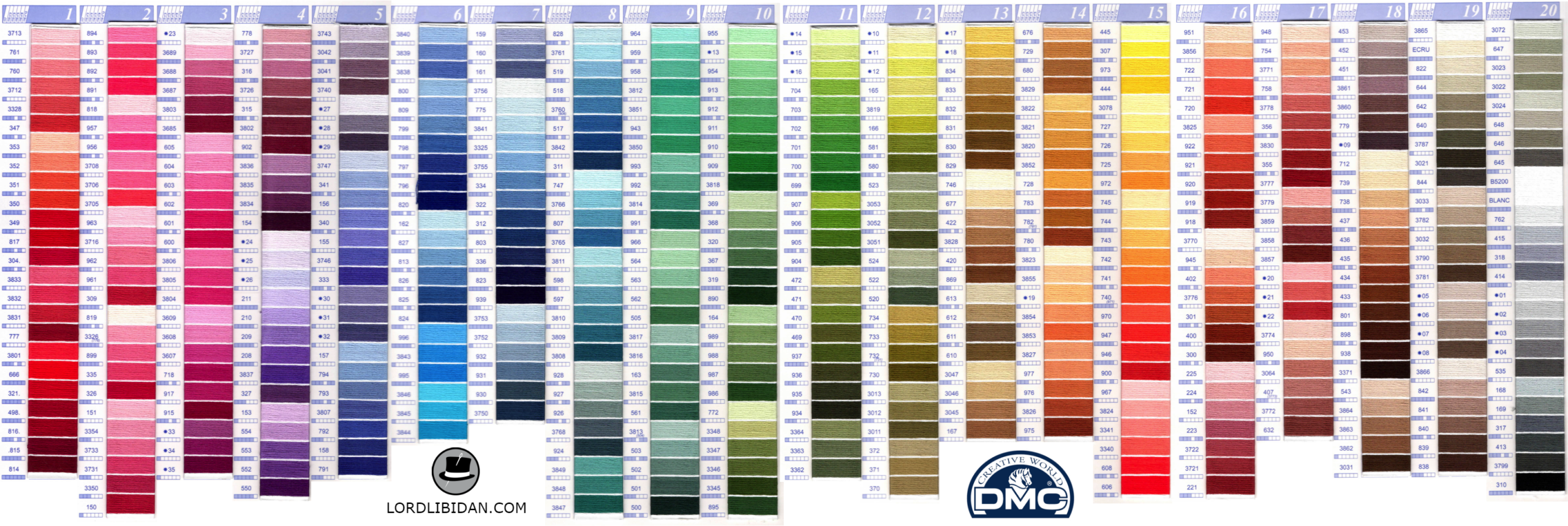 Dmc Color Chart Dmc Color Chart