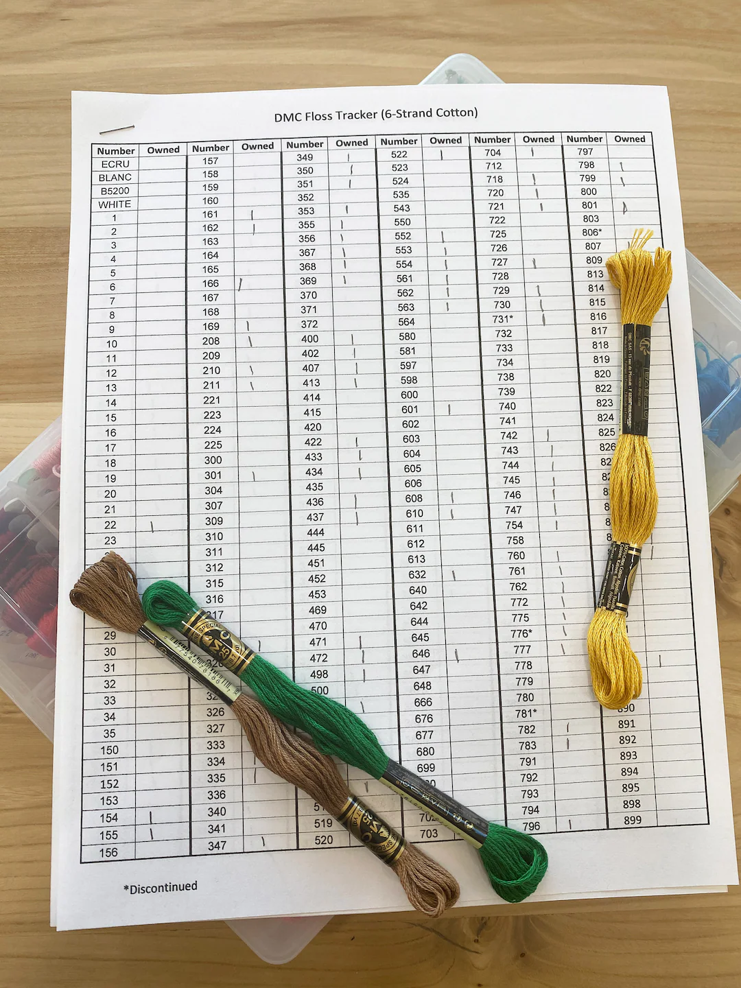 Dmc Floss Inventory Tracker
