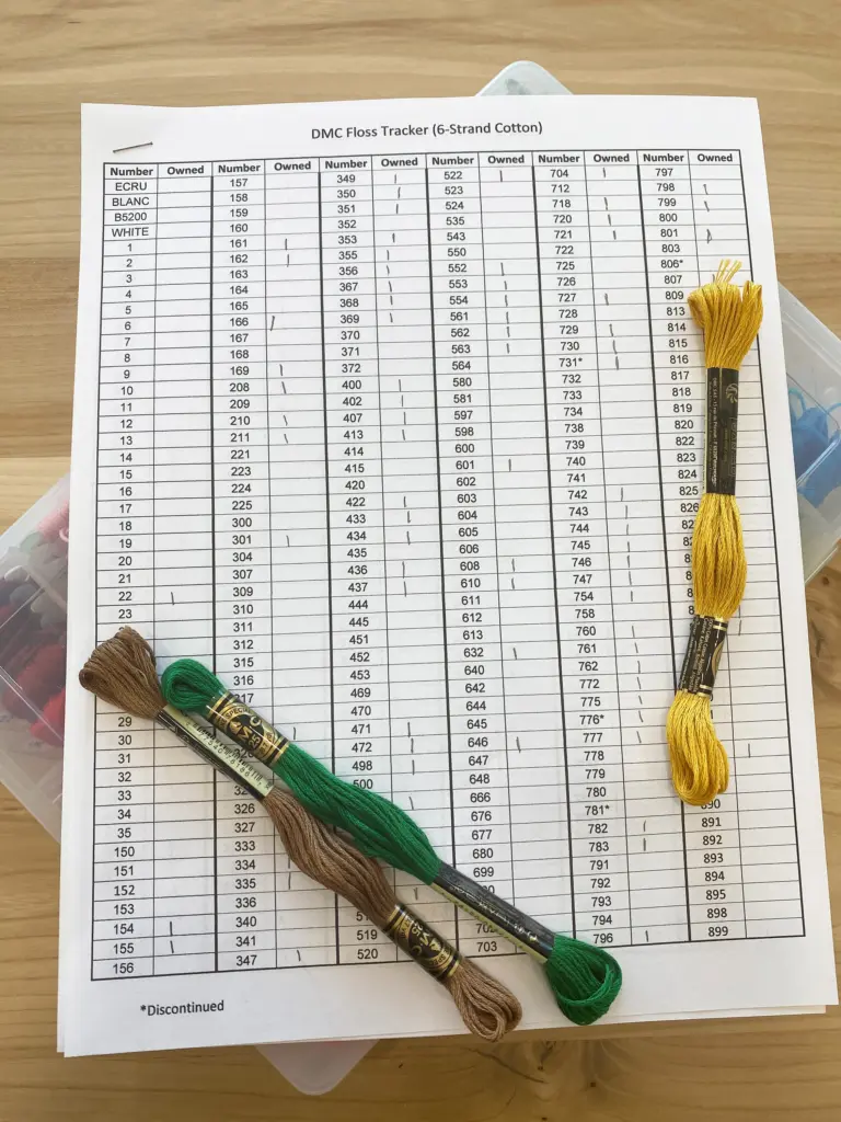 Dmc Floss Inventory Tracker