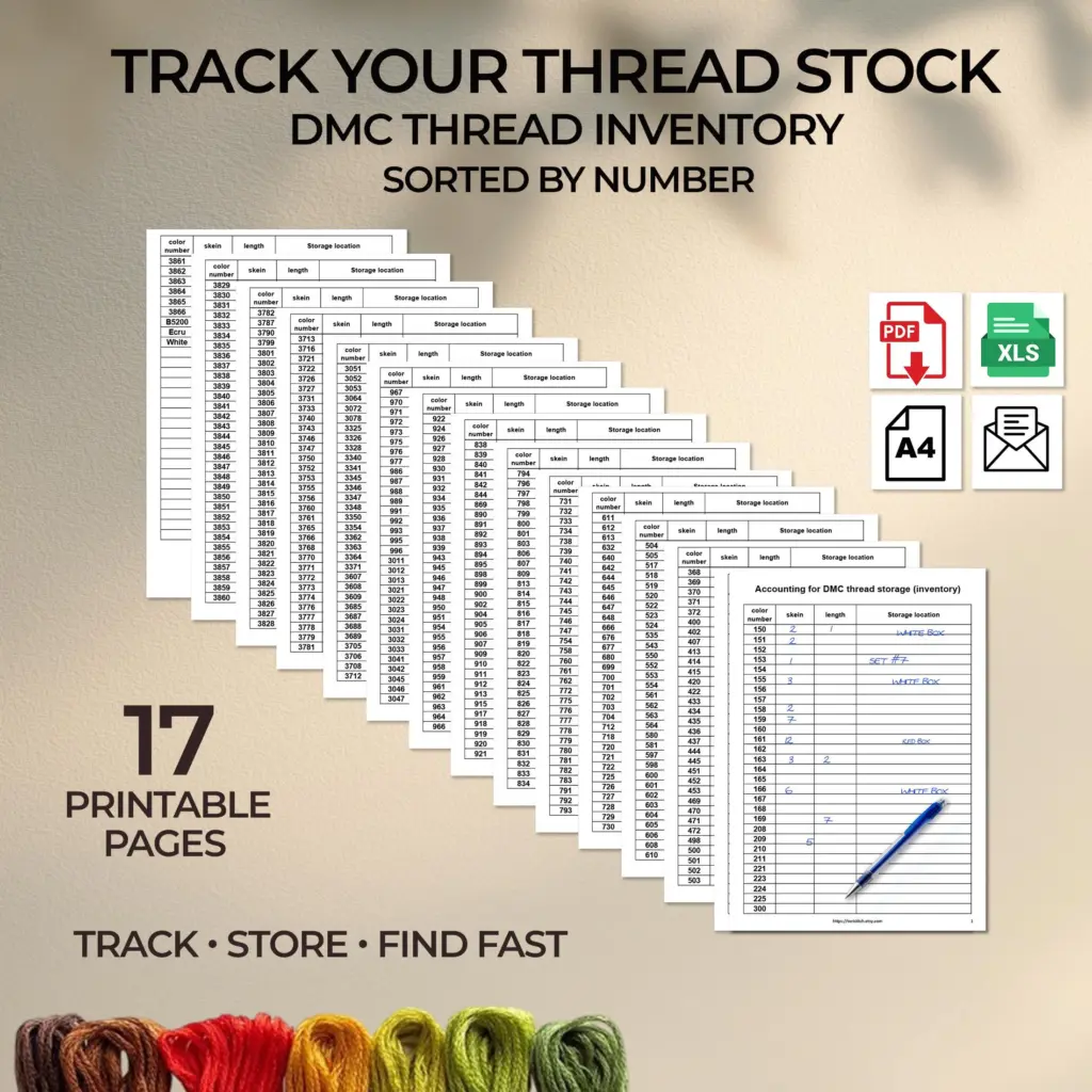 Dmc Thread Inventory Pdf Xls Floss