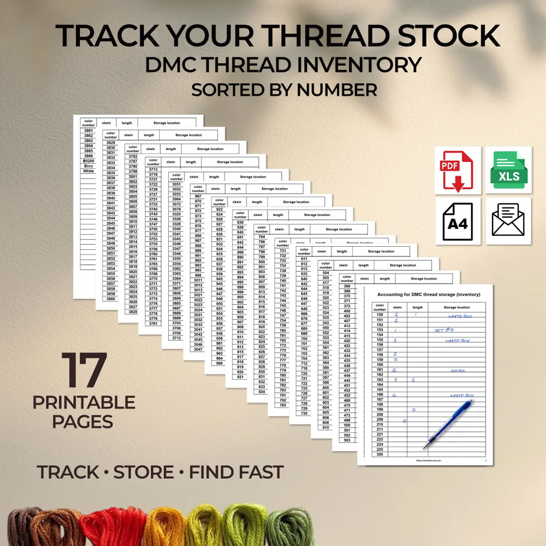 Dmc Thread Inventory Pdf Xls Floss